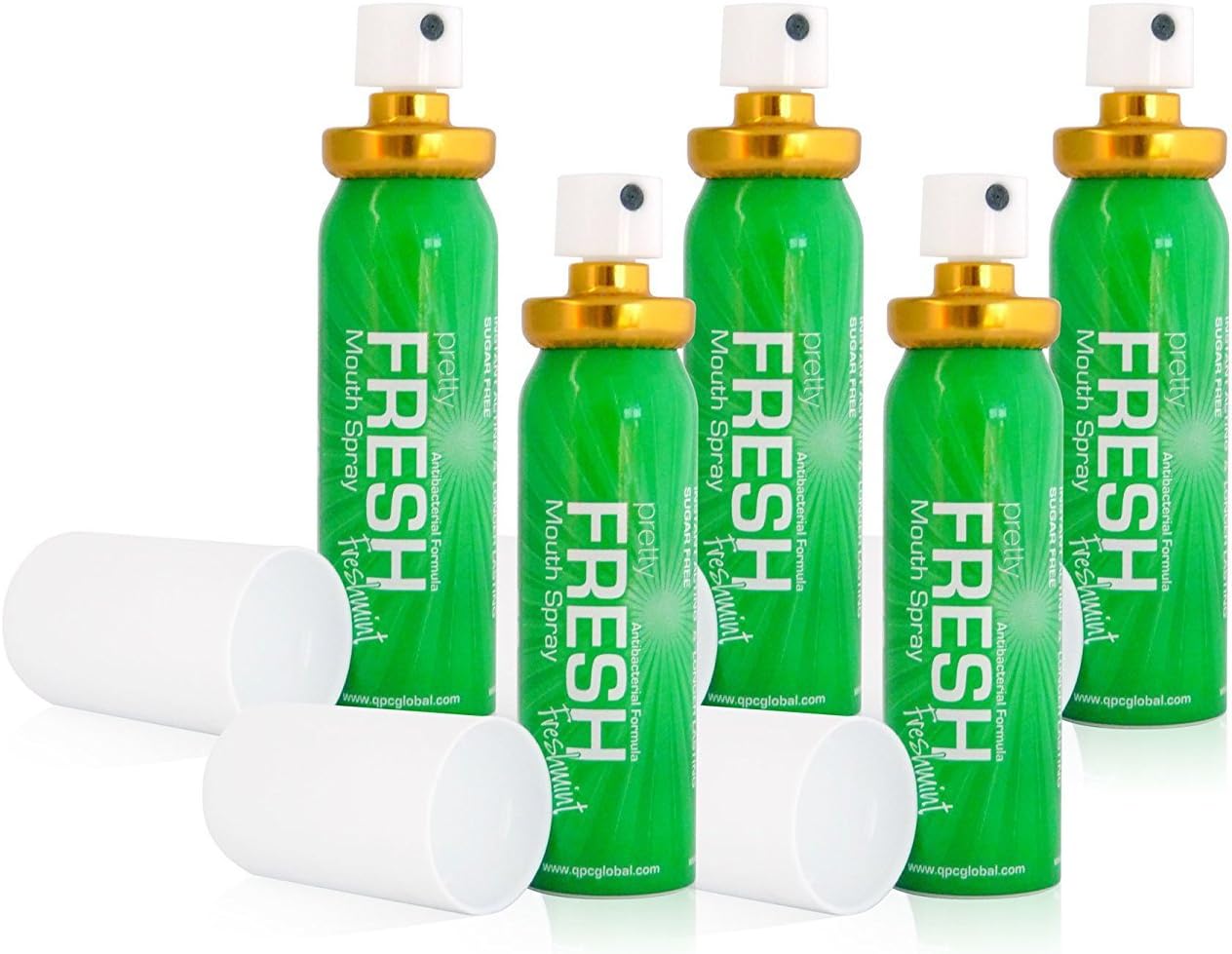 5x Fresh MINT BREATH SPRAY Antibacterial SUGAR FREE Bad Breath & Smokers 20ml