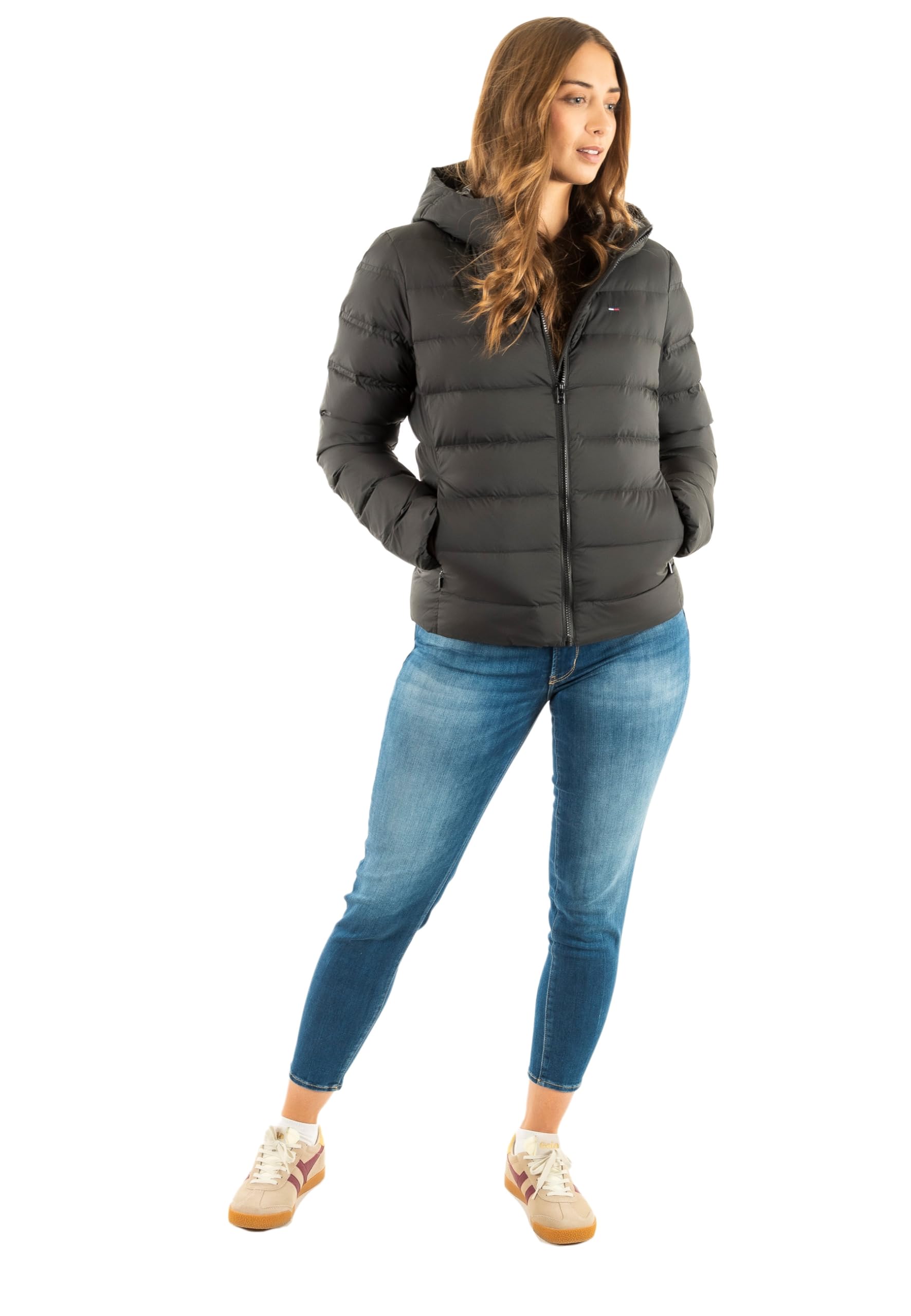 Tommy Jeans Women's Black Hooded Down Puffer Jacket