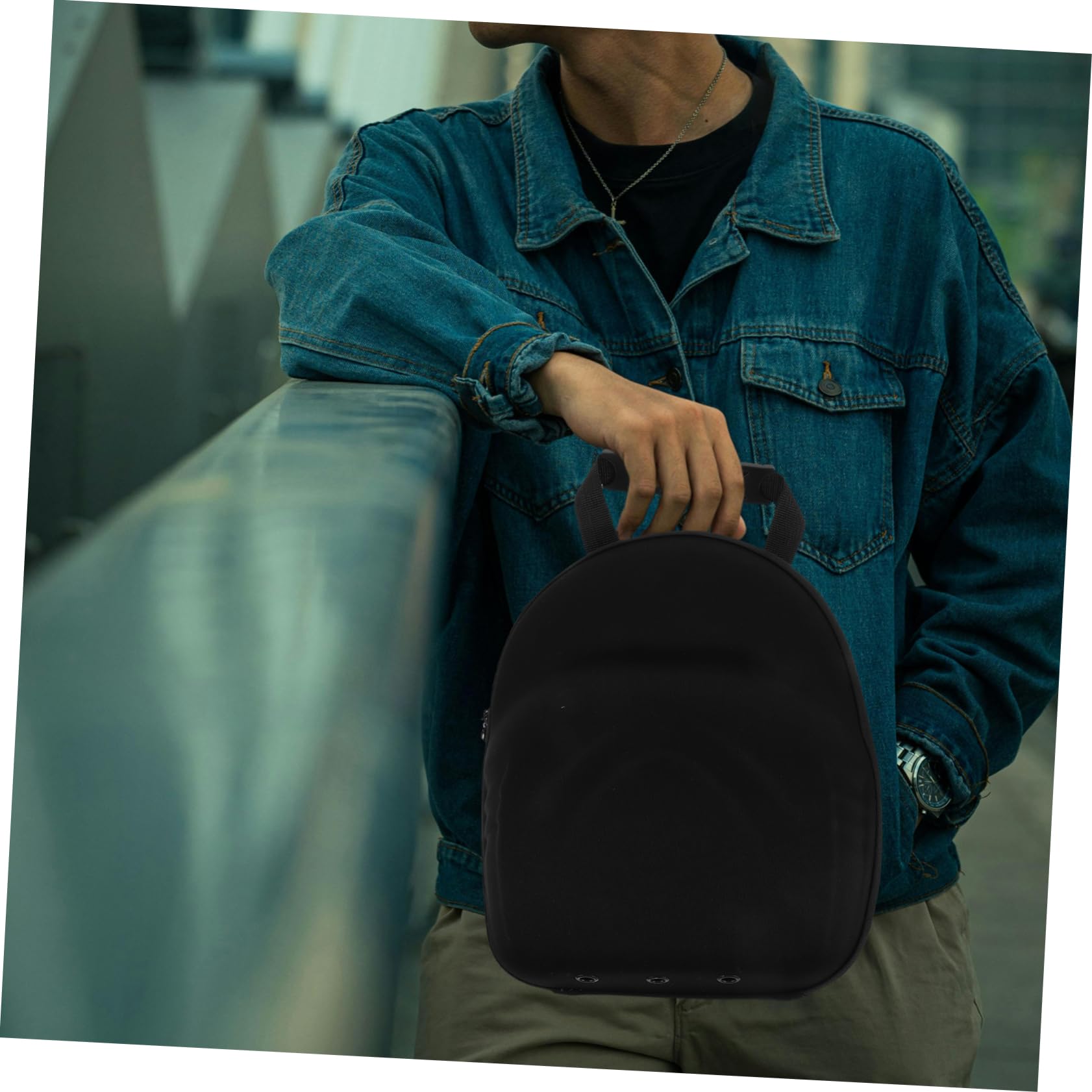 Healifty Bolsa Organizadora Portátil para Gorras de Béisbol de Material Eva Negro, Resistente a Presión y Fácil de Transportar para Deportes y Viajes
