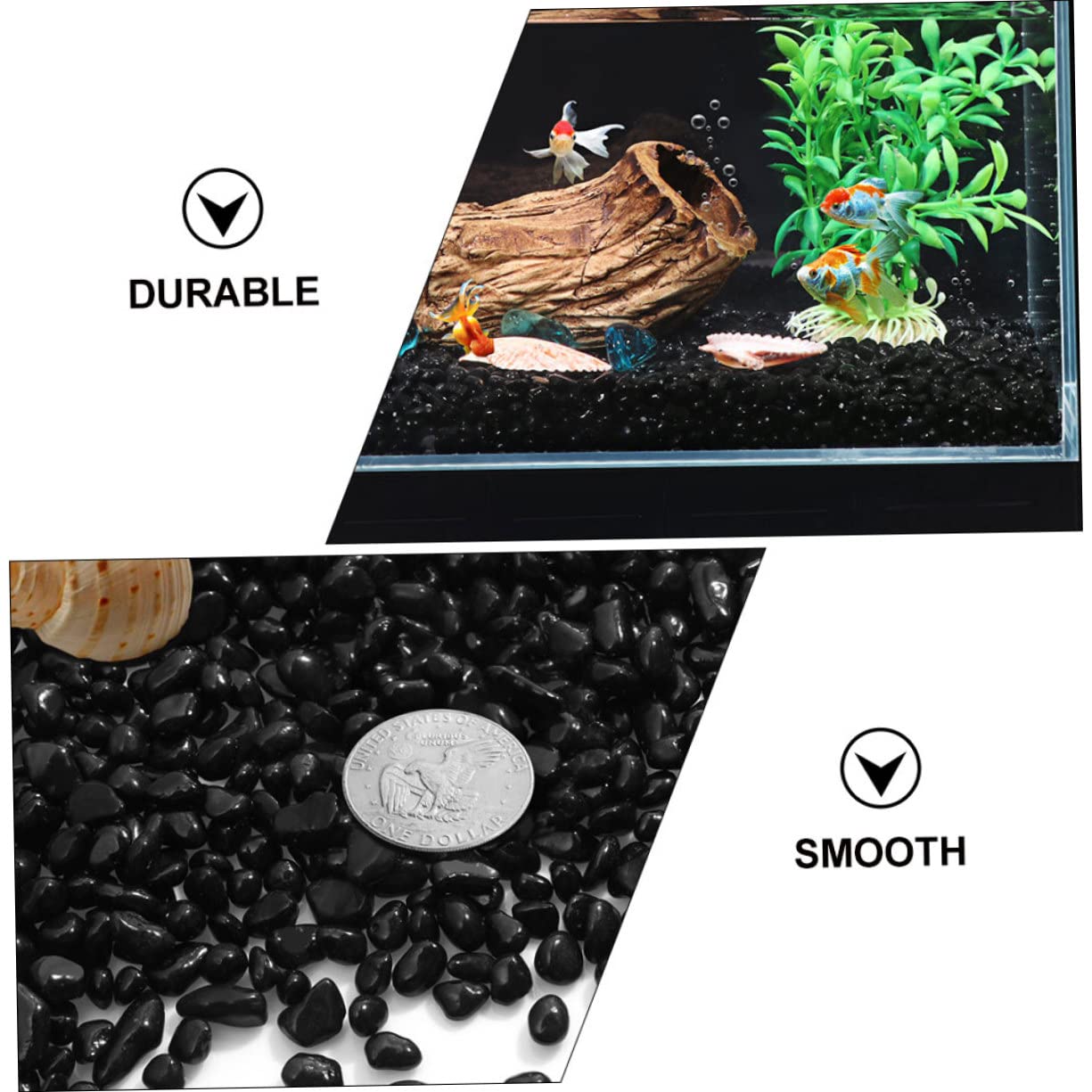 1torba Gravel Akwarystyczny Czarny Perłowy Dekoracyjne Kamienie Do Akwarium Żwir Do Terrarium Dla Rybek