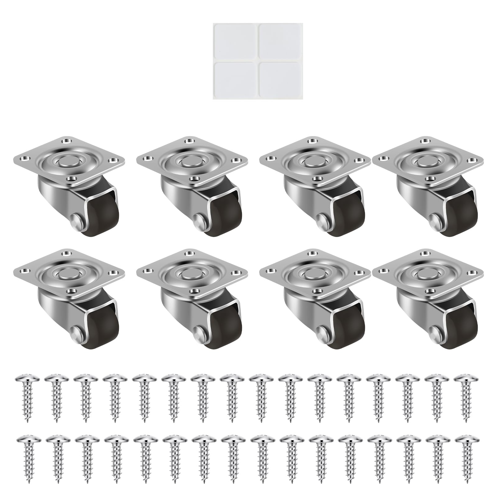 Amazon | Powanfity 自在キャスター 小型 0.5インチ 8個セット ミニ