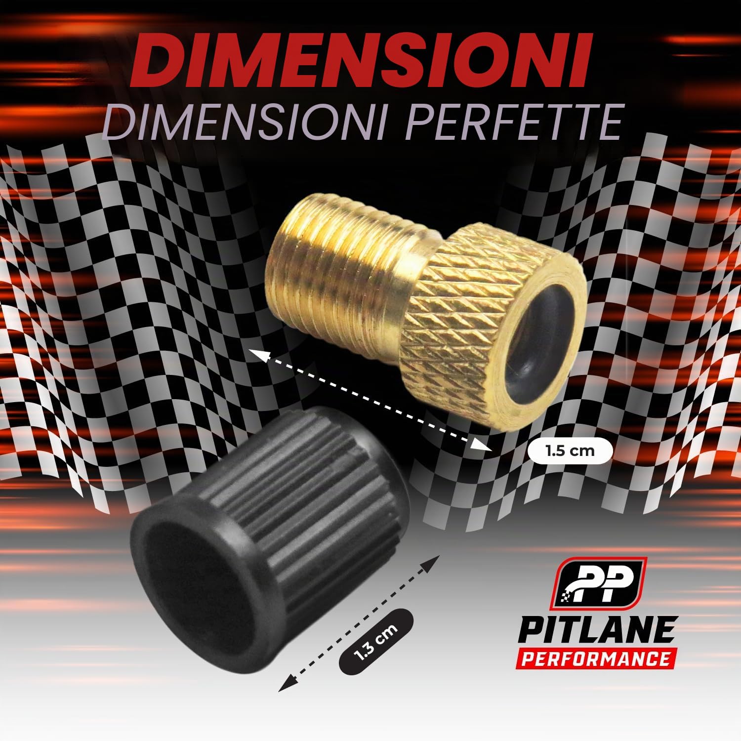 Set Adattatori Valvola Bici in Ottone per Valvole Presta e Schrader 4 Pezzi