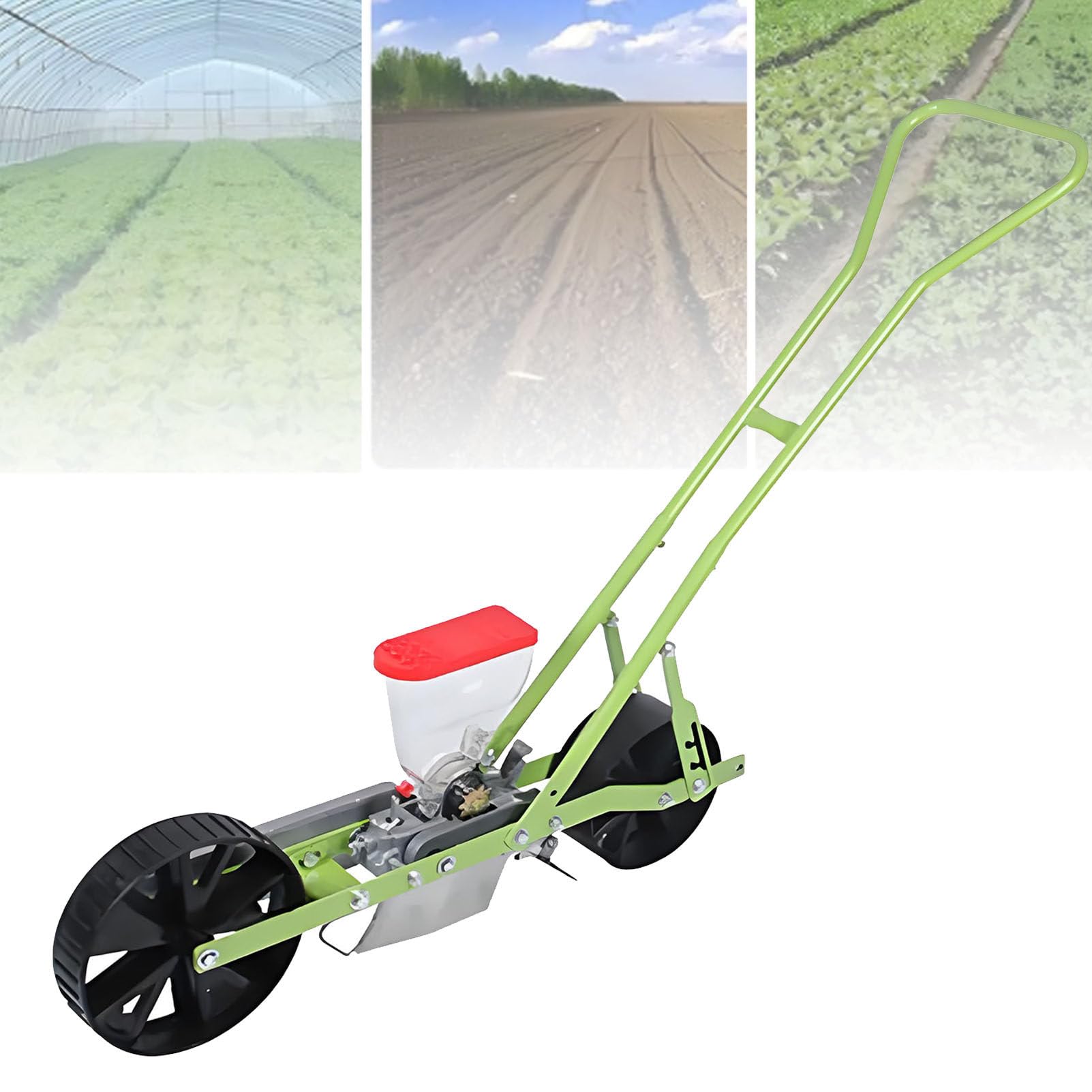 Seminatrice Manuale a Spinta – Seminatrice di Precisione per Orto e Giardino, con Spaziatura Regolabile tra Piante e File – Ideale per Verdure, Coriandolo, Cavoli, Spinaci e Sedano 1Row