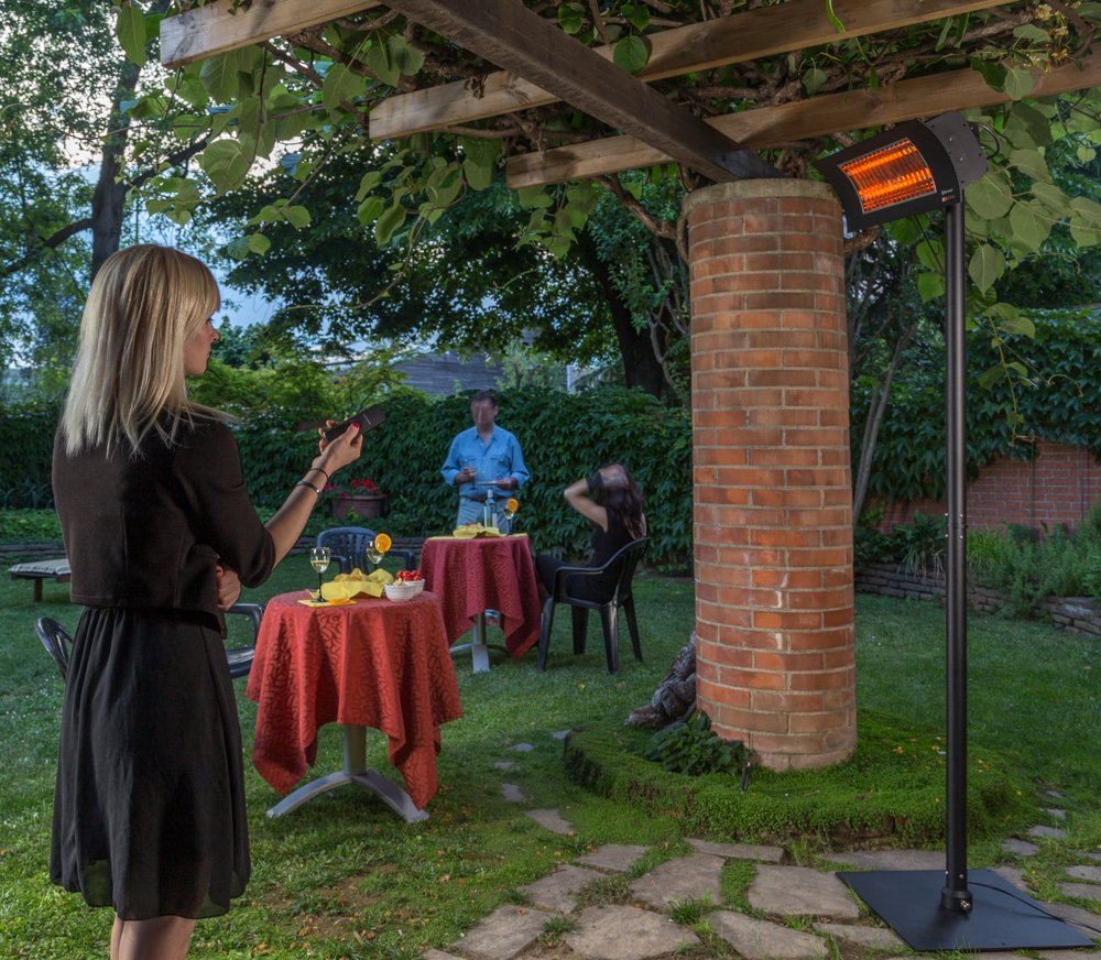 Radialight® SQBAL001 Lampada Infrarossi OASI 2000W Bassa Luminescenza Nera Stufa Eco Elettrica Riscaldatore Risparmio Energetico Protezione Umidità IPX 5