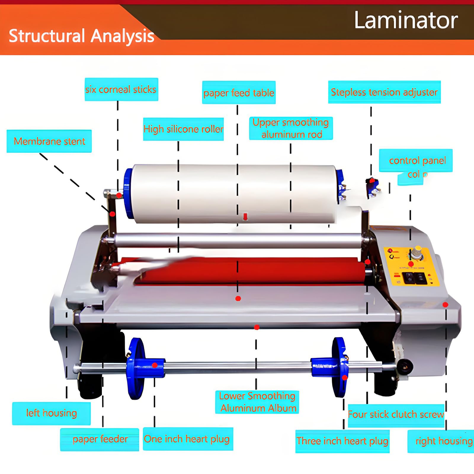 Macchina in laminazione, laminatore a rullo freddo caldo, macchina in laminatoio singolo e doppio lato, laminatotore di carta rapida 3 minuti per ufficio scolastico, foto, carte, laminatore termico