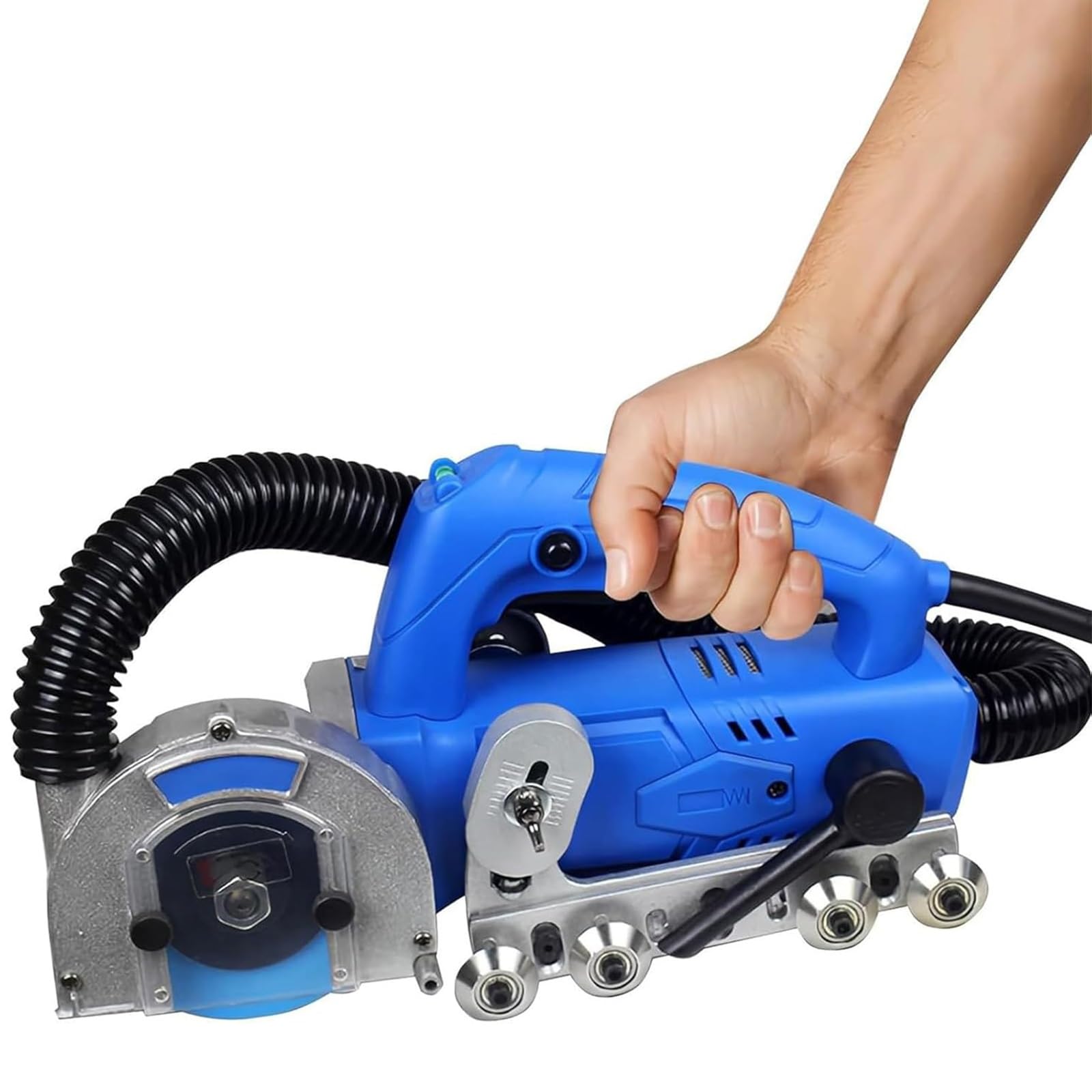 Limpiador De Juntas Eléctrico 1200W Sin Polvo - 9000r/min, Aspirador Integrado, Cuchillas Incluidas, Grout Removal Tool Para Juntas Azulejos En Suelos Y Paredes(2.2mm)