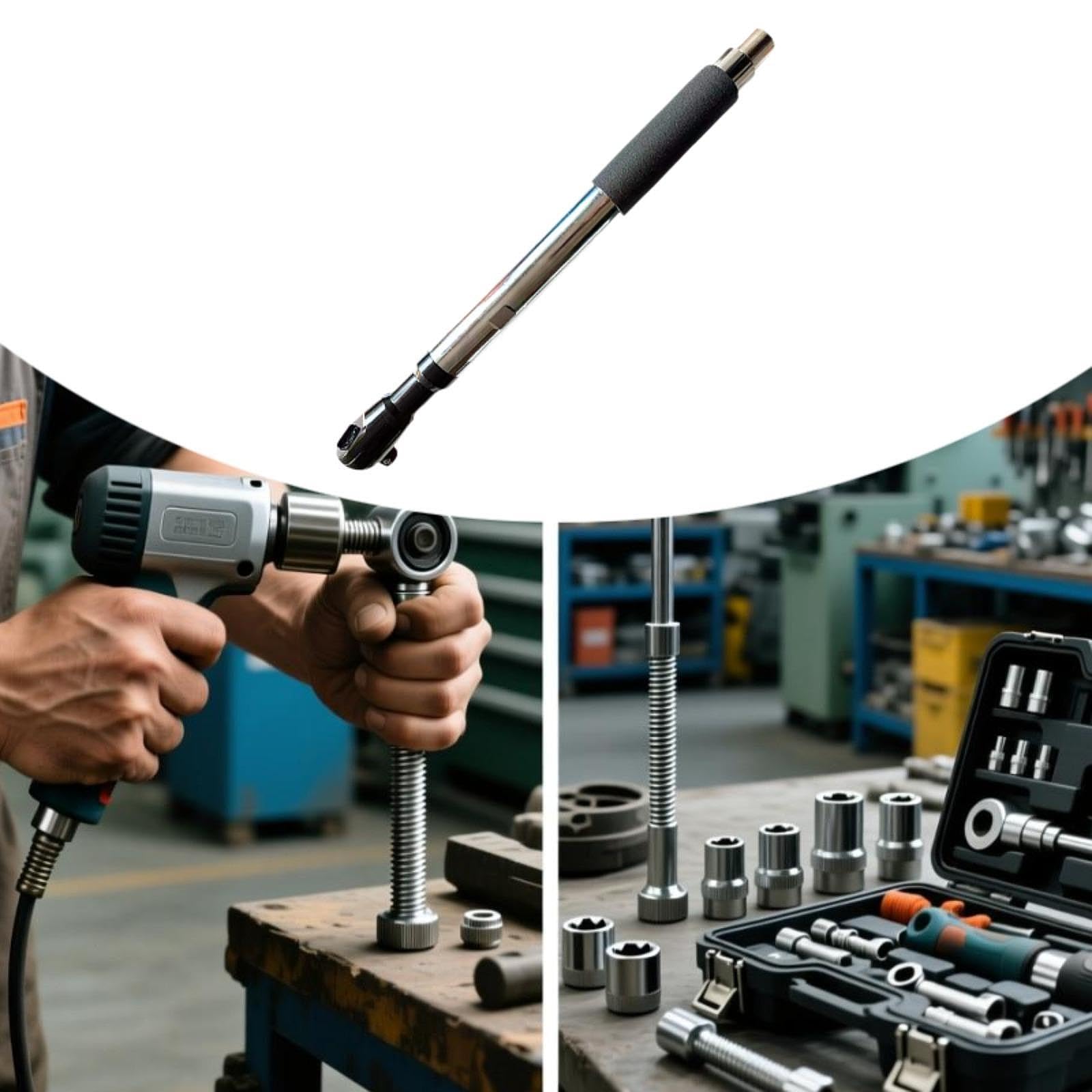 Estensione Angolata Da 1/2 Pollice, Ergonomica per Spazi Ristretti, Chiave a Cricchetto Compatta per Casa, Senza Adattatore
