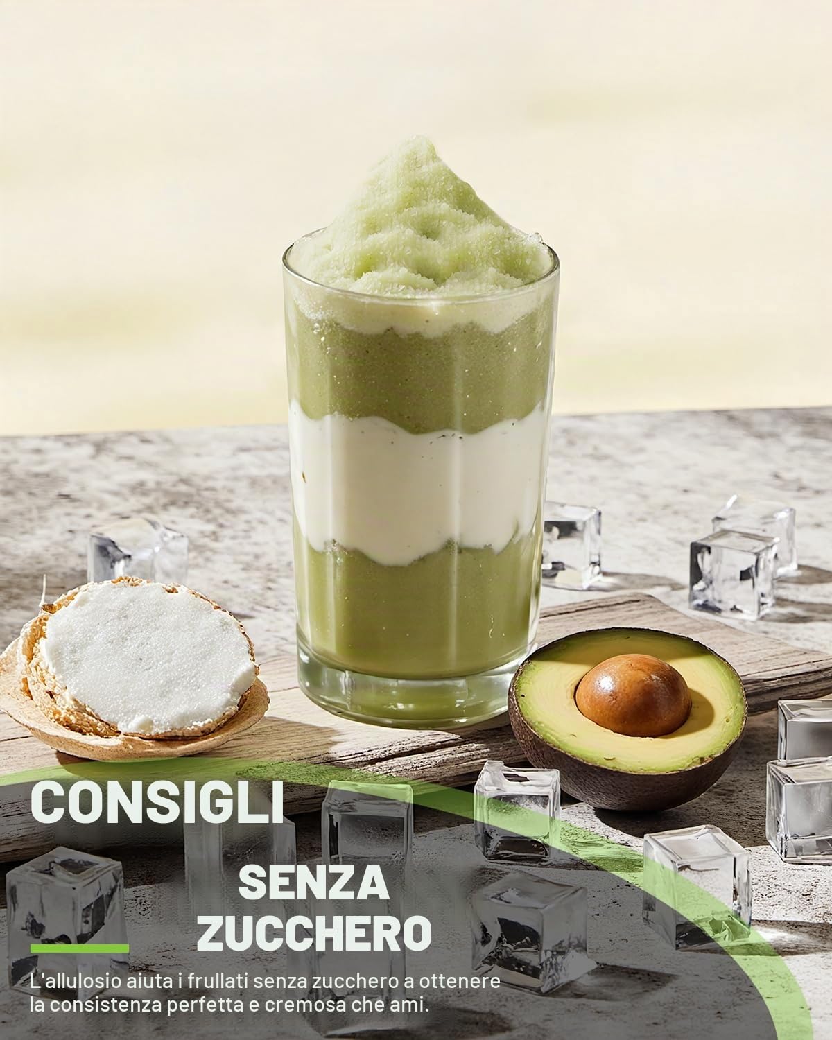 Macchina per granite INOVIVA, senza bisogno di ghiaccio, macchina per granite domestiche da 2L con autopulizia, 5 programmi preimpostati, granite, margarita, frappé, milkshake (S1.2 Versione)