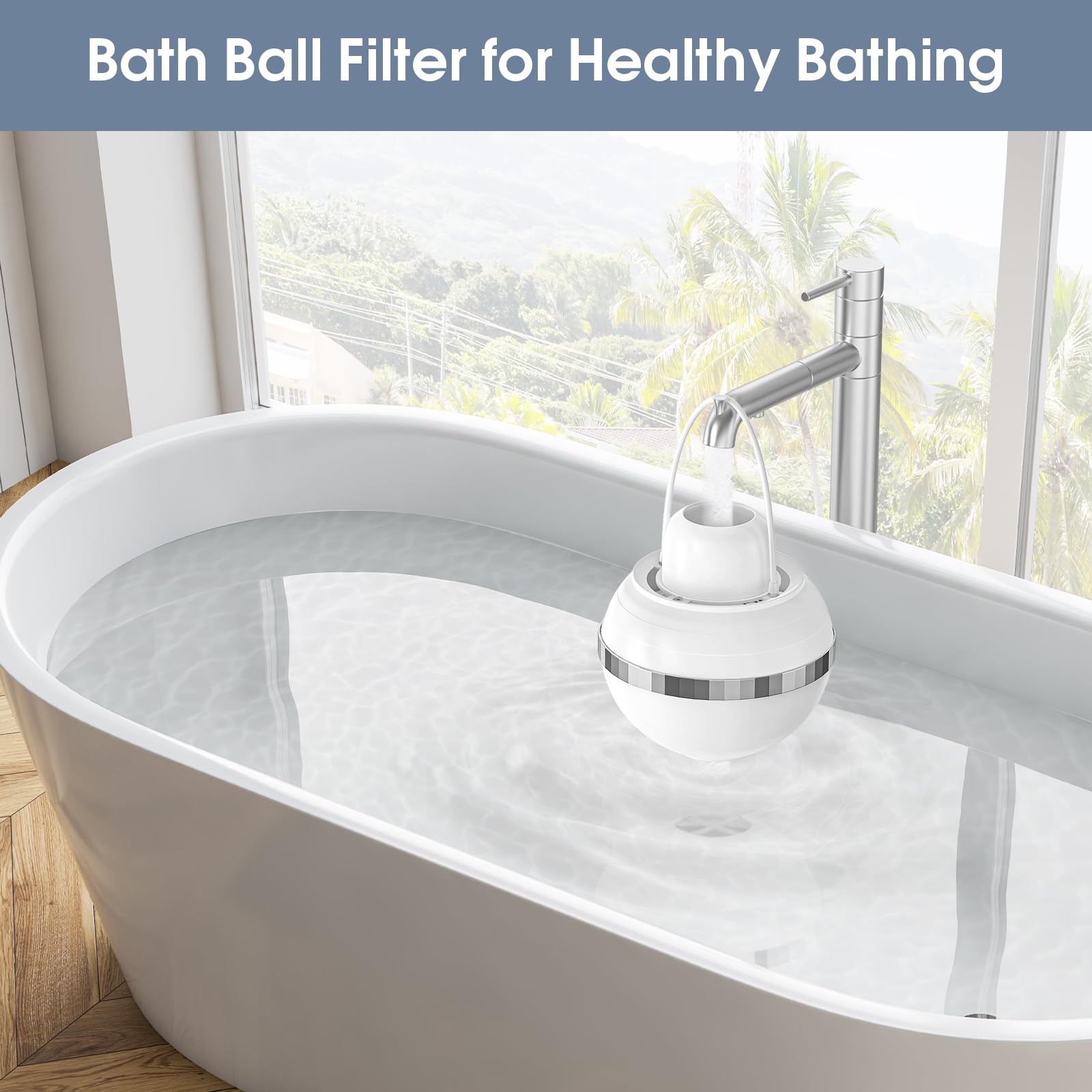 Badewasserfilter Für Wannenarmatur – 2.500 Gallonen, Entfernt Chlor, Fluorid, Enthärtet Wasser
