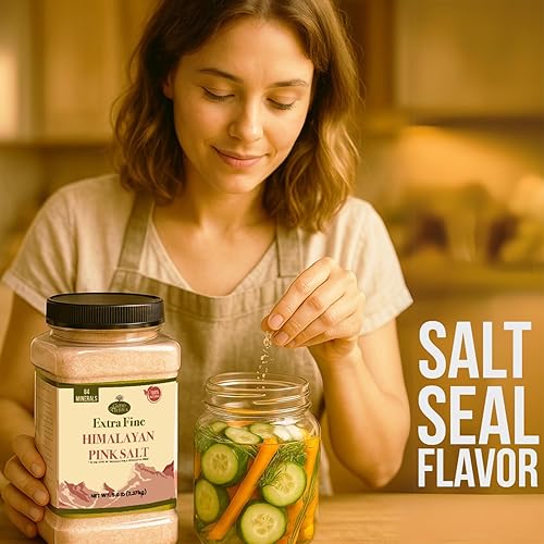 Miniatura 8 de Good Tierra Sal rosa del Himalaya en frasco, grano extrafino, 2.5 libras.