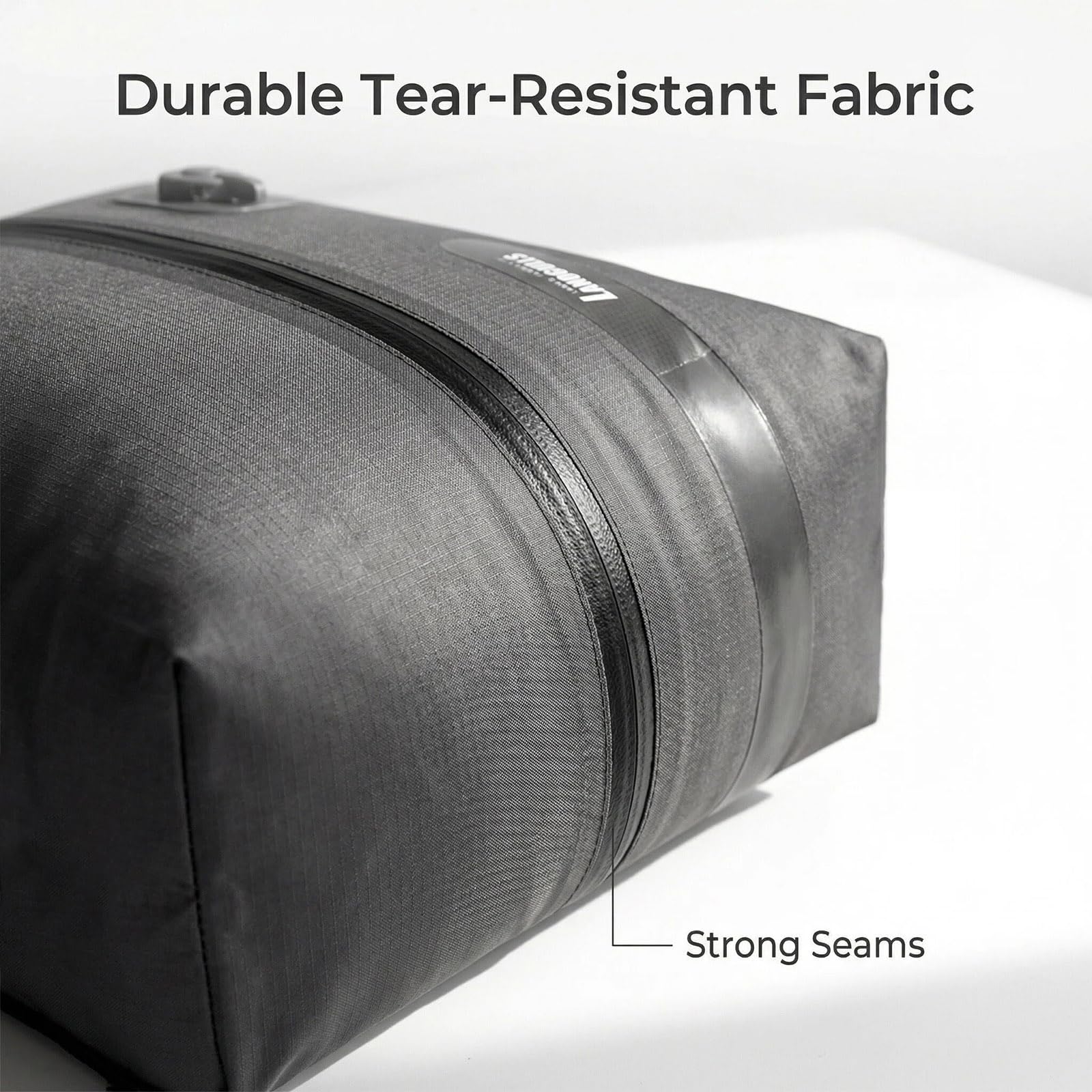 Bolsas de vacío con bomba inalámbrica, compresión reutilizable, ahorro de espacio para viajes, ventana visual, selladas y sin polvo, cubos de embalaje impermeables IP68 para maletas y mochilas (negro