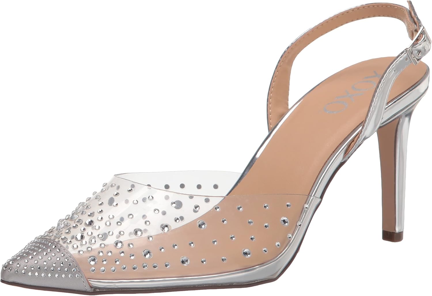 XOXO Women's Lilly Pump, Clear, 7