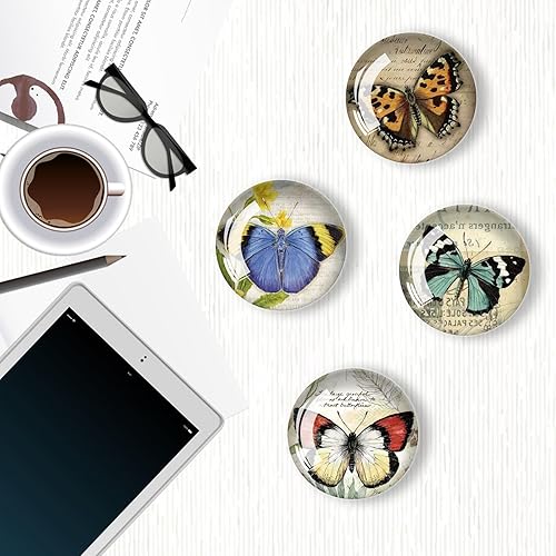 Miniatura 3 de 12 imanes de vidrio para refrigerador, decoración de imanes de nevera de mariposa para manualidades, imanes fuertes para nevera para cocina,
