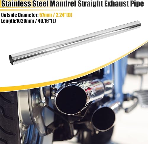Miniatura 99 de X AUTOHAUX Straight 4" OD 35" Length DIY Custom Mandrel Exhaust Pipe 4 Inch Tube Pipe T304 Stainless Steel Universal Fit