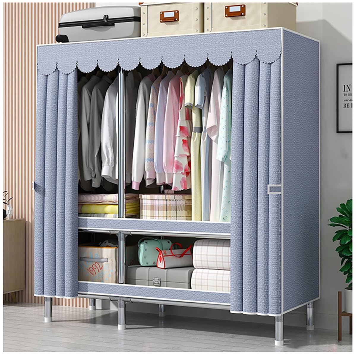Armoire de rangement portable en tissu pour optimiser la chambre