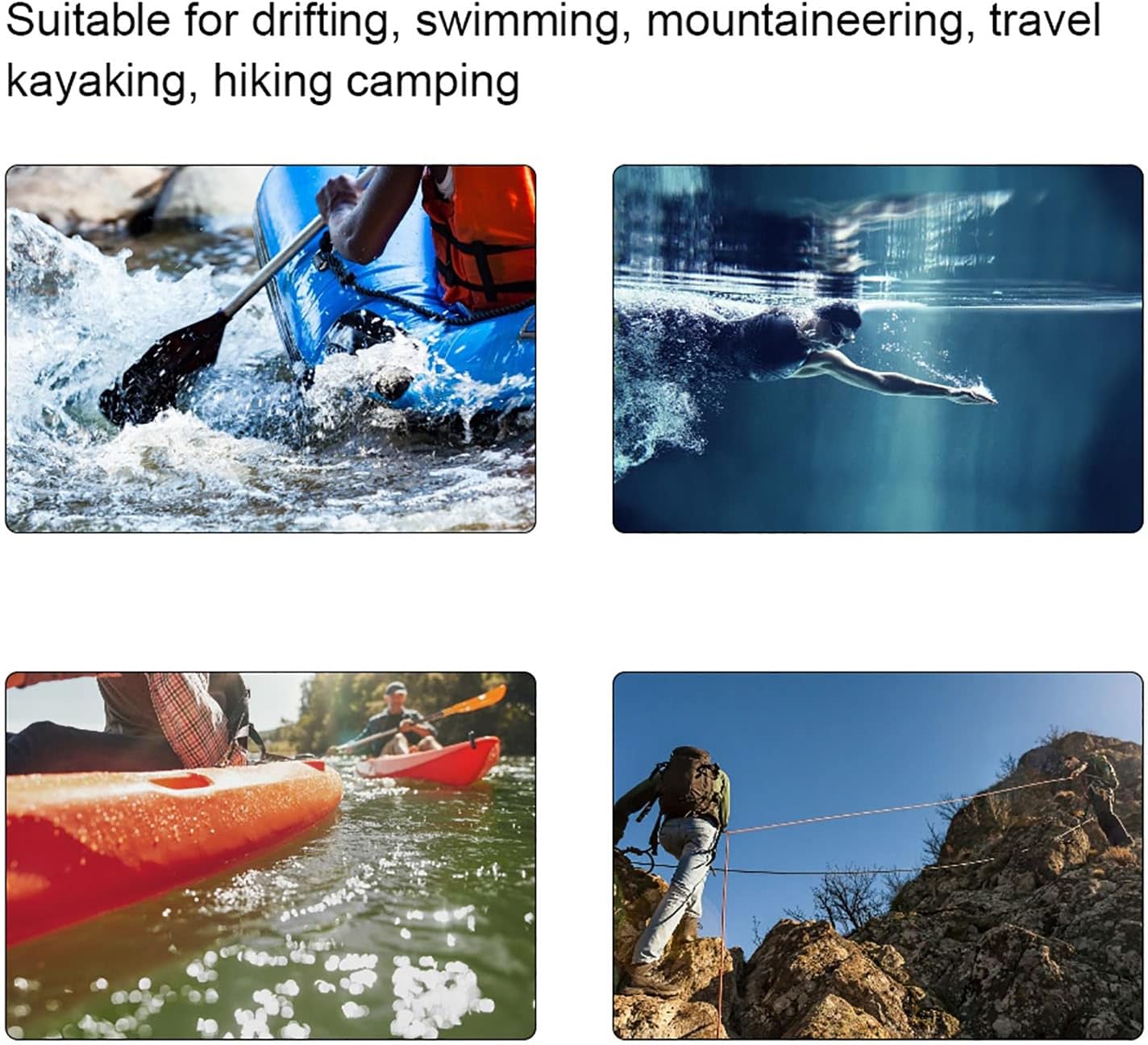 Ejoyous Large Capacity Diving Backpack 80L, Multiple Pockets for Drifting, Swimming, Mountaineering (Black Yellow)