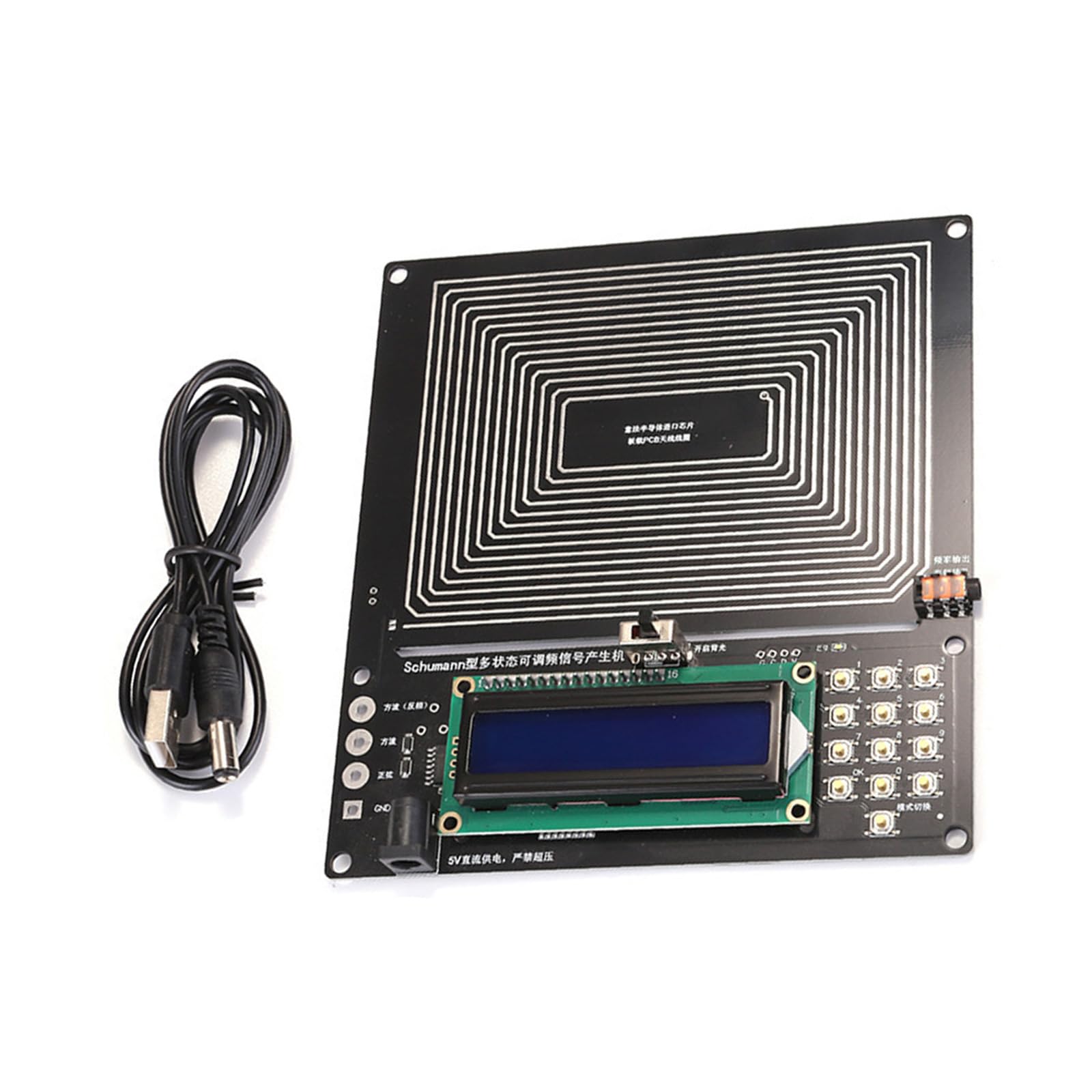 Easy Carry Frequency Generator with 7.83Hz Presets & Wide Ranges Signals Generator Set for Electronic Experiments Clear Sinusoidal Fluctuation