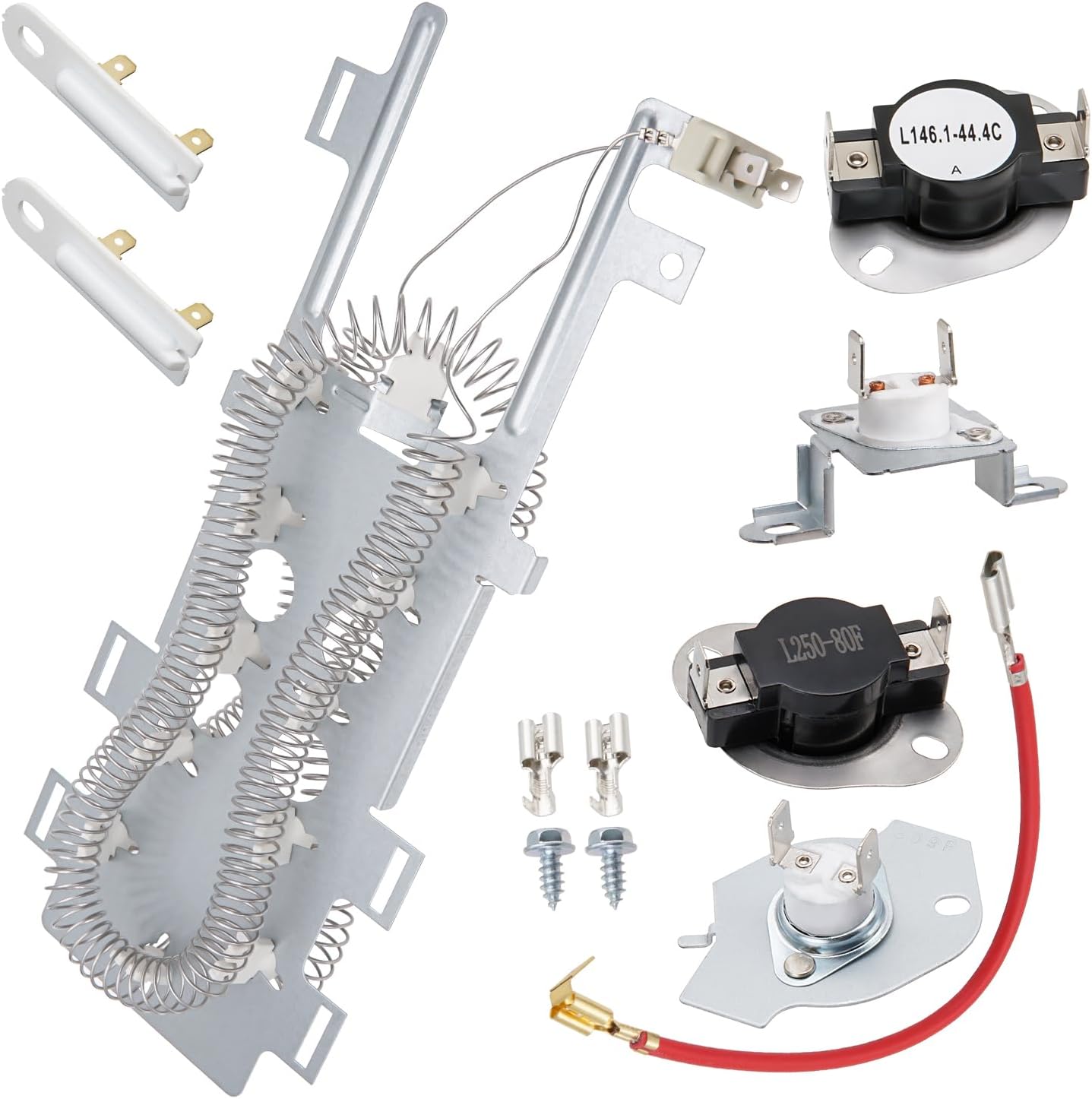 Dryer Heating Element Kit Replace for Whirlpool WED9200SQ1 WED9151YW0 WED9270XW1 WED9400SU0 WED9400SW0 WED9450WW1 WED9470WW2 WED9400SU1 WED9500TW0 WED9400SZ2 WED9500TC2