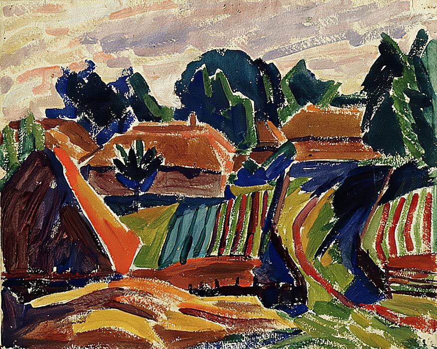 Art mural paysage Jawlensky vintage impression haute définition