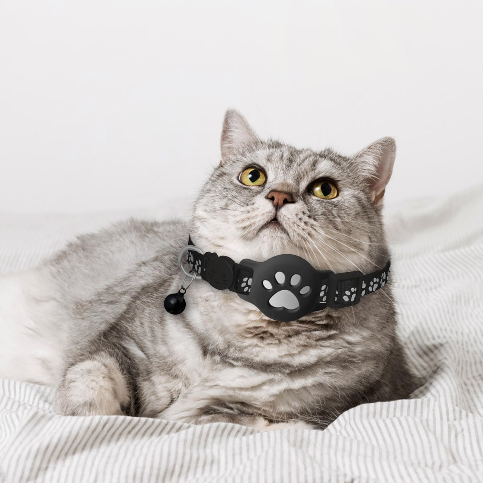 Collier GPS Chat, 2026 Nouveau Traceur GPS Chat Tracker, sans Carte SIM, sans Abonnement Mensuel, Localisation Temps Réel, Imperméable et Durable (Noir) - 3