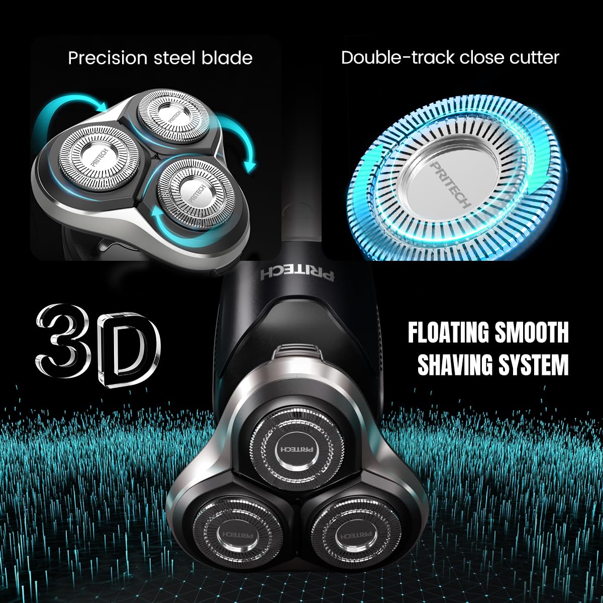 PRITECH Rotary Electric Shaver for Men