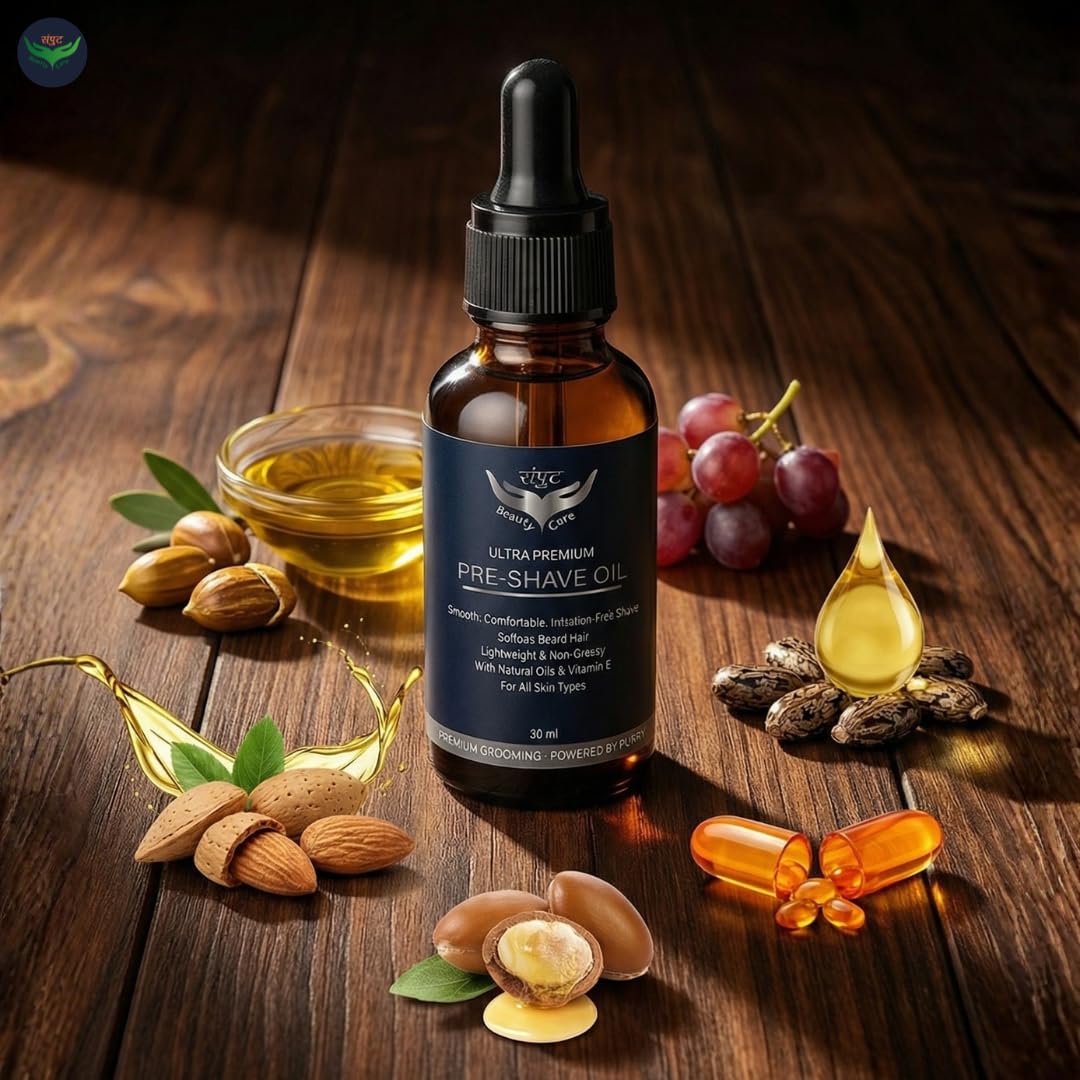 Ultra Premium Pre-Shave Oil for Men | Smooth & Irritation-Free Shave | Softens Beard Hair | Enriched with Jojoba, Argan & Vitamin E | For All Skin Types (30ml) 4