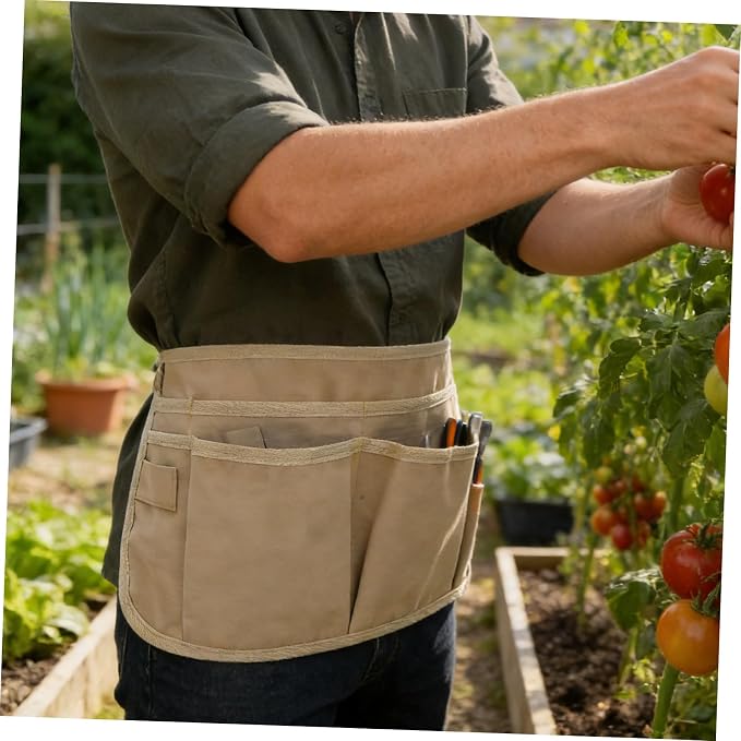 Delantal impermeable ajustable con 12 bolsillos para trabajo miniatura 5