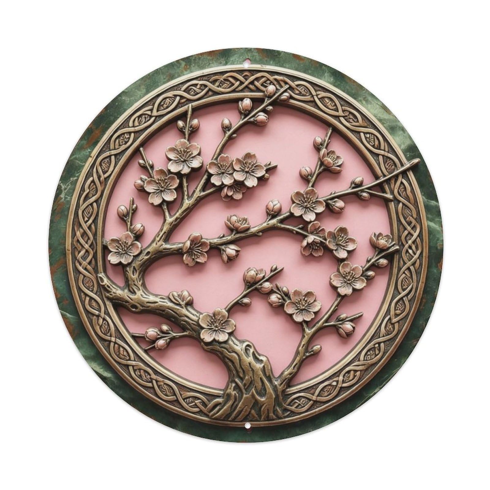 Cherry Blossom Branch Japanese Metal Tin Sign Plaque