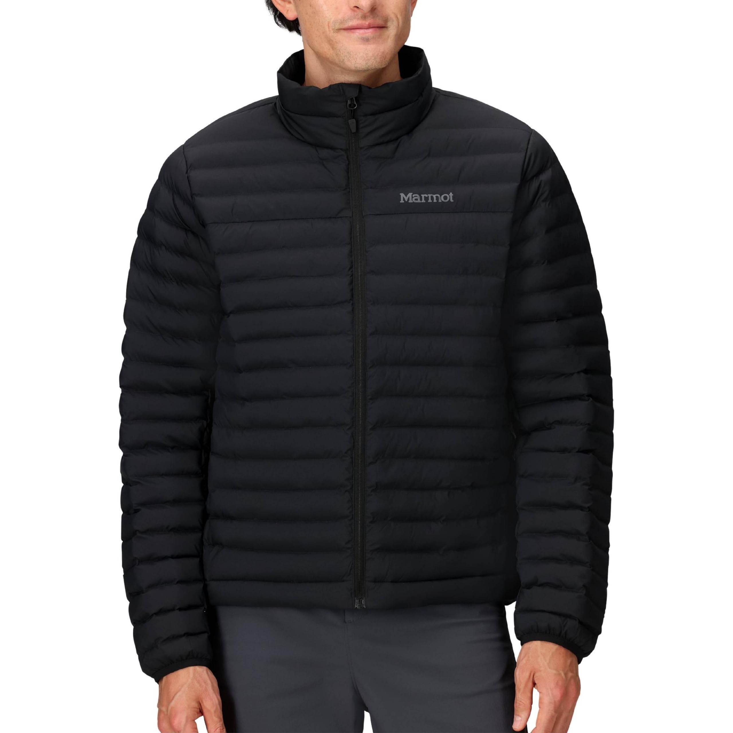 Marmot Men's Echo Featherless Jacket, Warm Puffy Jacket, Insulated Winter Coat, Water-resistant Quilted Parka, Lightweight Packable Outdoor Jacket, Windproof, Black, S