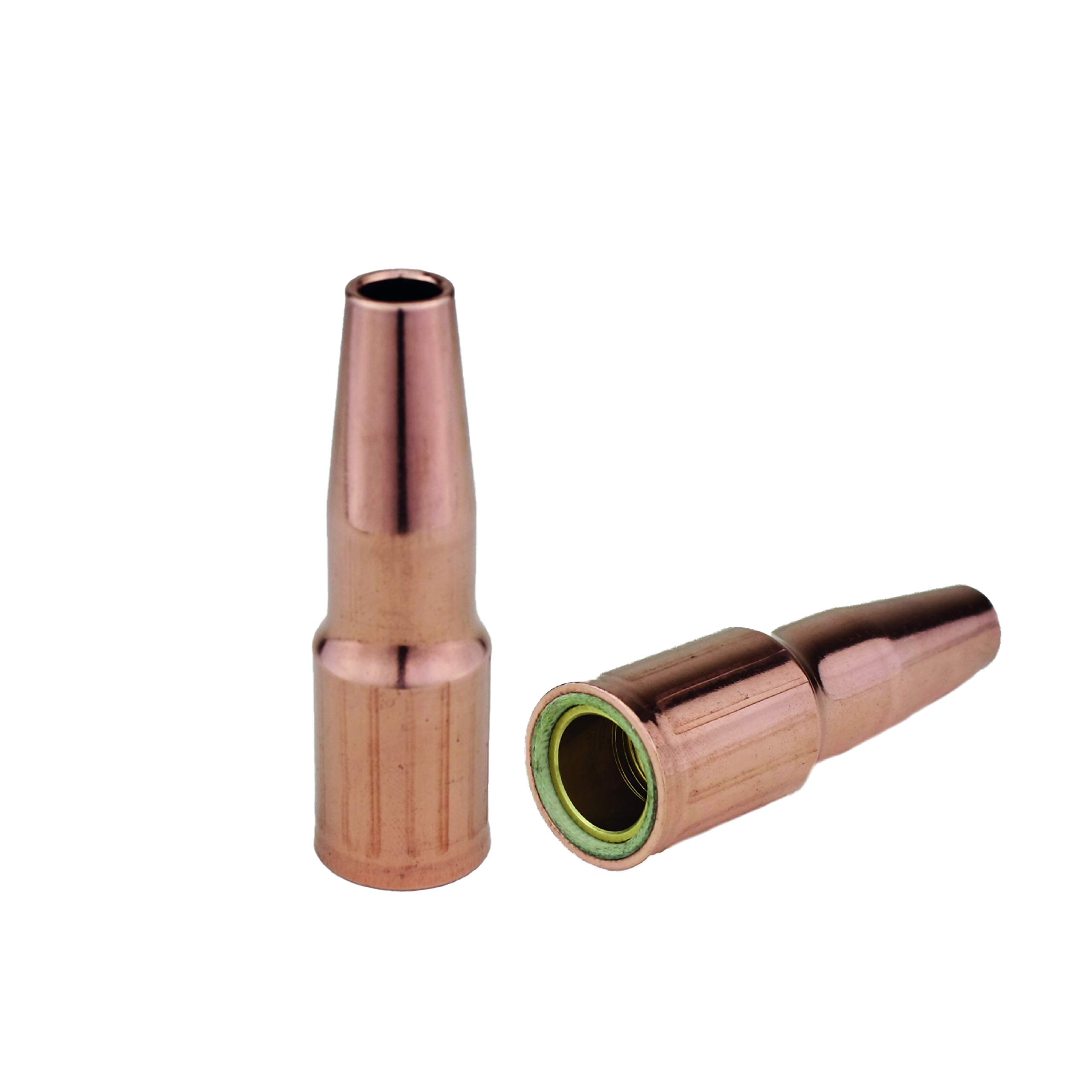 SÜA - MIG Nozzles - Compatible with Lincoln/Magnum 200 to 400 and Tweco #2 to #4 Guns - Size: 3/8'' (Flush Tip) - Model: 23-37-F - (2 PACK)