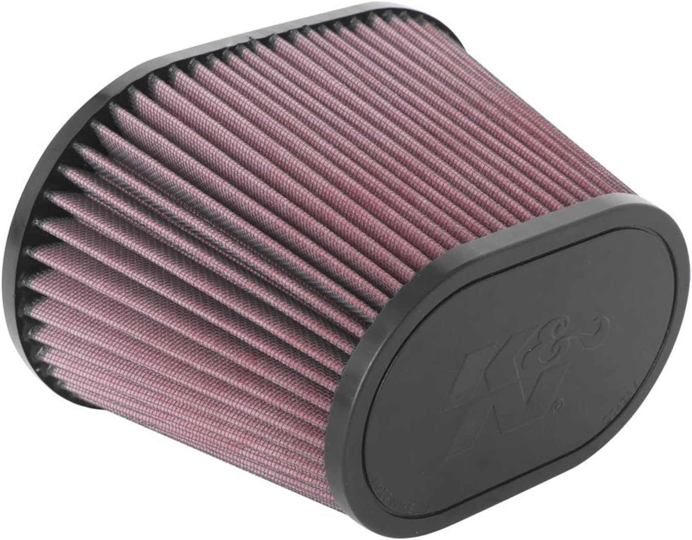 K&N Universal Clamp-On Air Filter: High Performance, Premium, Washable, Replacement Filter: Flange Diameter: 3.5 In, Filter Height: 5.5 In, Flange Length: 0.75 In, Shape: Oval Tapered, RU-5040