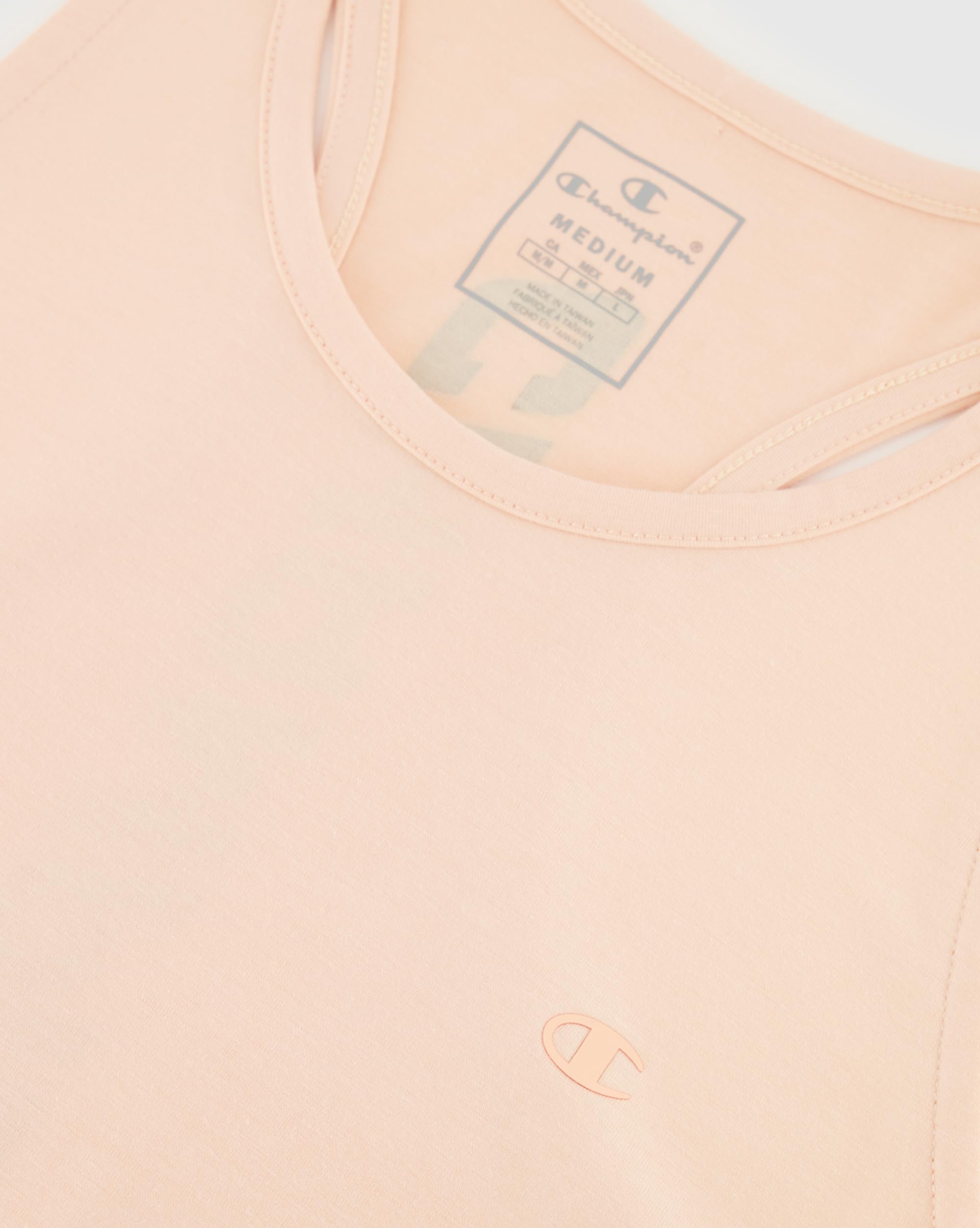 Champion Legacy C-tech W (117482) - Poly-tencel Jersey Vertical Back Logo Sl Crewneck Canotta Donna