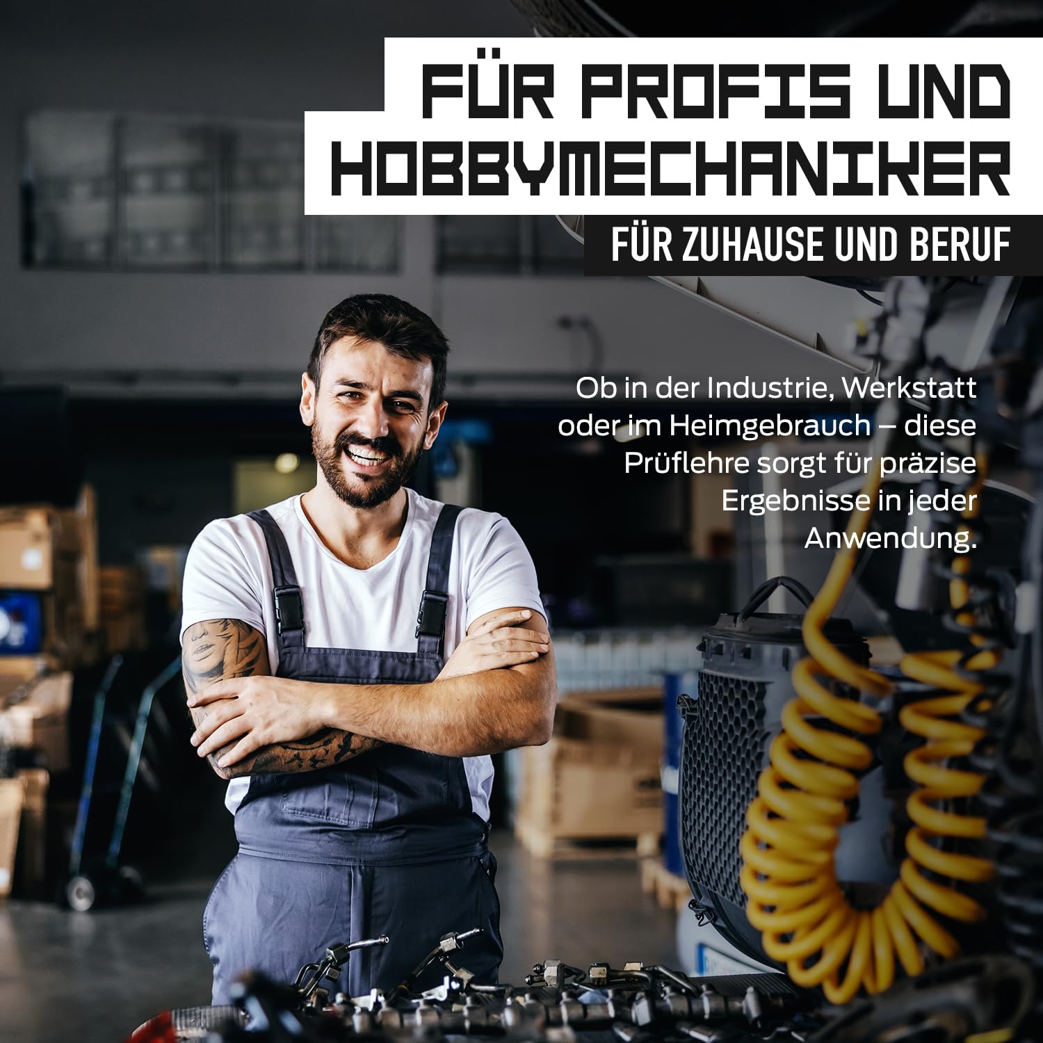 MIB Bremsscheiben-Messschieber | Präzise Bremsscheiben-Prüflehre 50mm | Messwerkzeug für Messlehre | Caliper | Schieblehre Metall | Rostfreier Stahl | Nonius 1/10 mm | Mattverchromter Ablesebereich