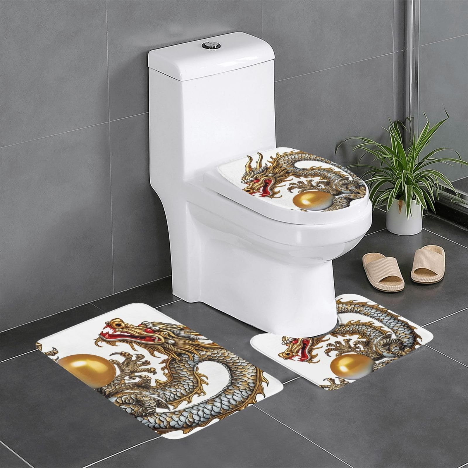 Tapis de toilette intérieur dragon pour harmoniser la décoration de votre douche