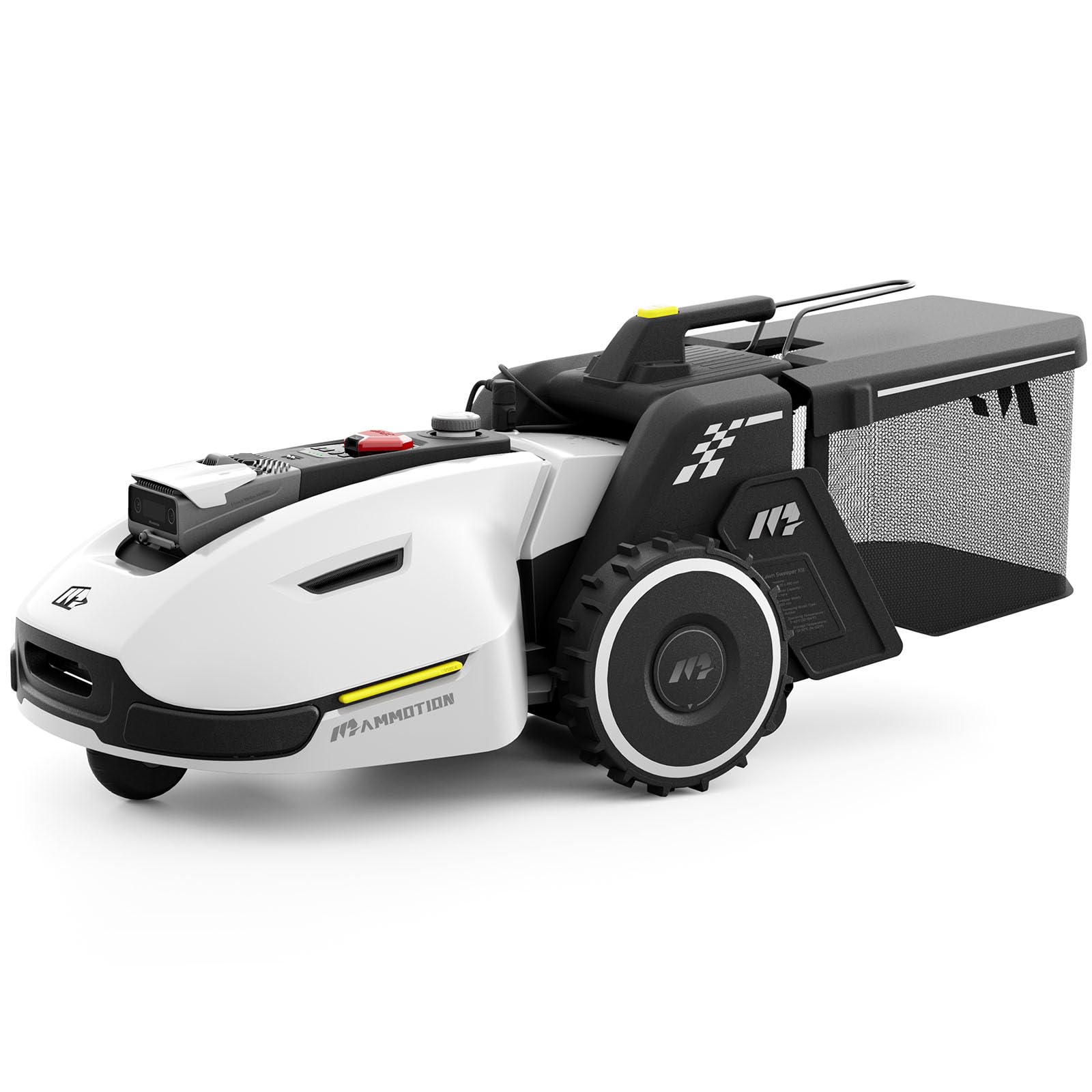 Mammotion YUKA 1500 Robot Cortacésped sin Cable Perimetral con Función de Barrido, 1500 ㎡, 3D Vision & RTK Fusion Mapping, Evitación Inteligente de Obstáculos, Corte 20-90mm, 45% Inclinación