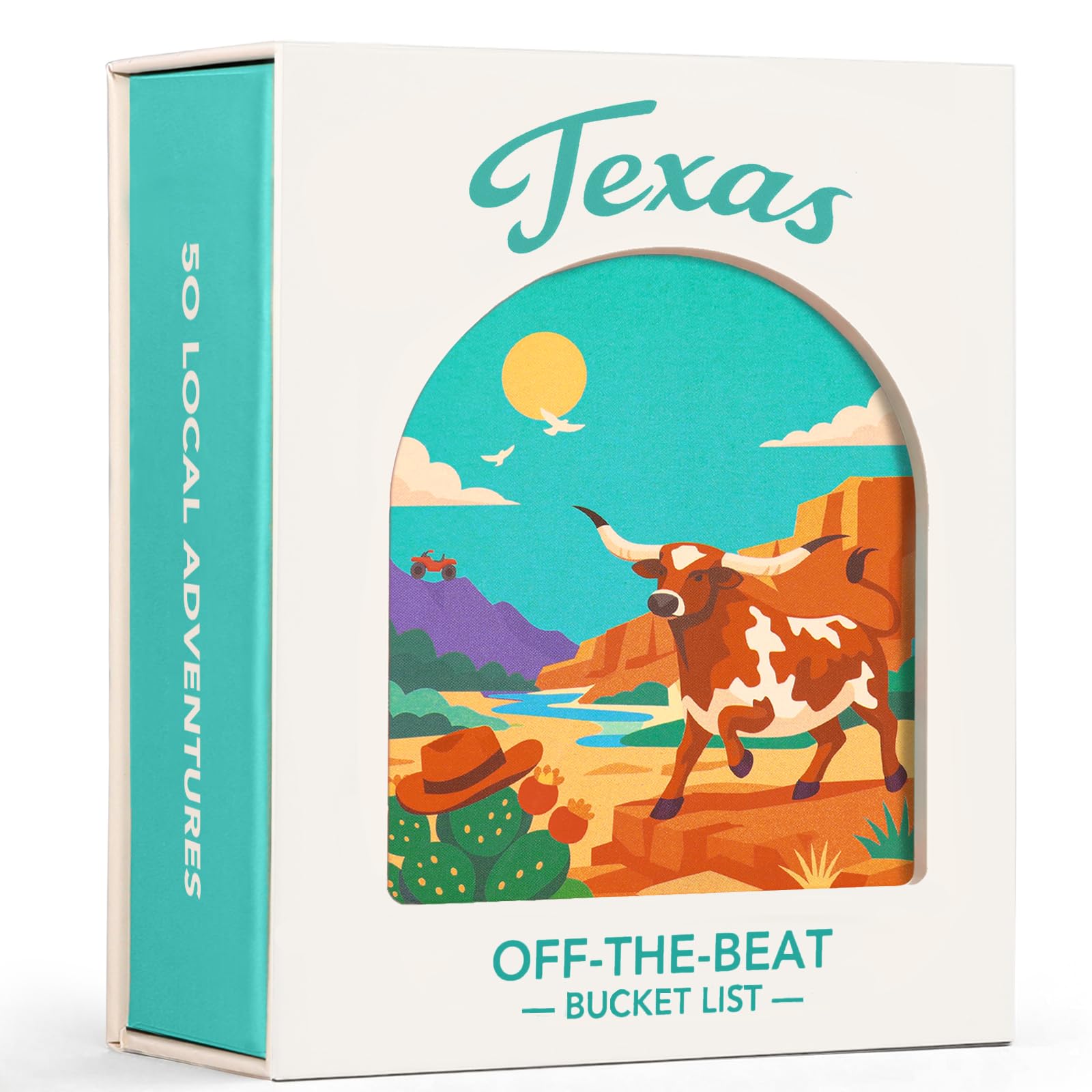 Texas Adventure, 50 carte da grattare | Gemme nascoste locali uniche, 2026 Schede elenco secchio fuori dal ritmo, Regali del Texas per coppie e famiglie