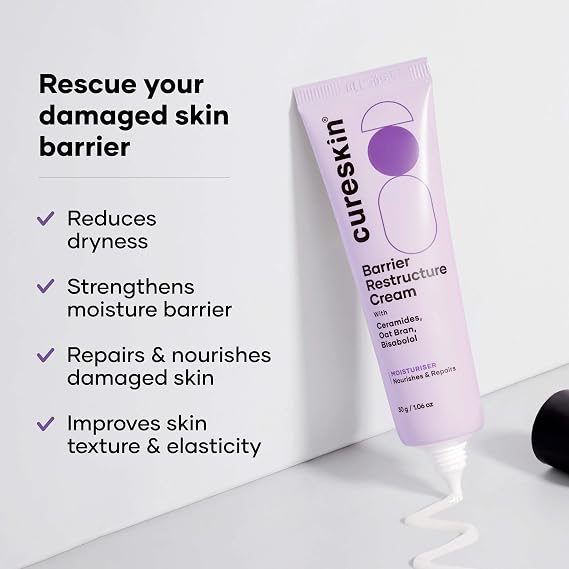 Barrier Repair Skincare Combo for Dry & Sensitive Skin | Hydrating Face Wash & Ceramide Moisturizer | Helps Strengthen Skin Barrier & Reduce Irritation | Enriched with Oat Bran, Bisabolol