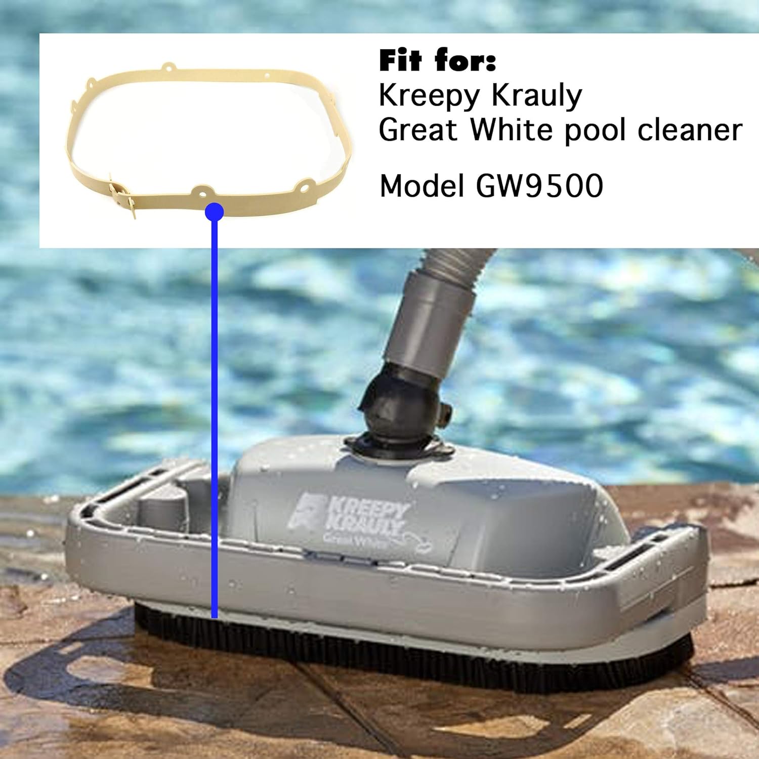 Exact Replacement GW9508 Vacuum Skirt - Compatible with Kreepy Krauly Pool Cleaner Parts, Great White GW9500 Automatic Pool and Spa Cleaner - 2-Pack