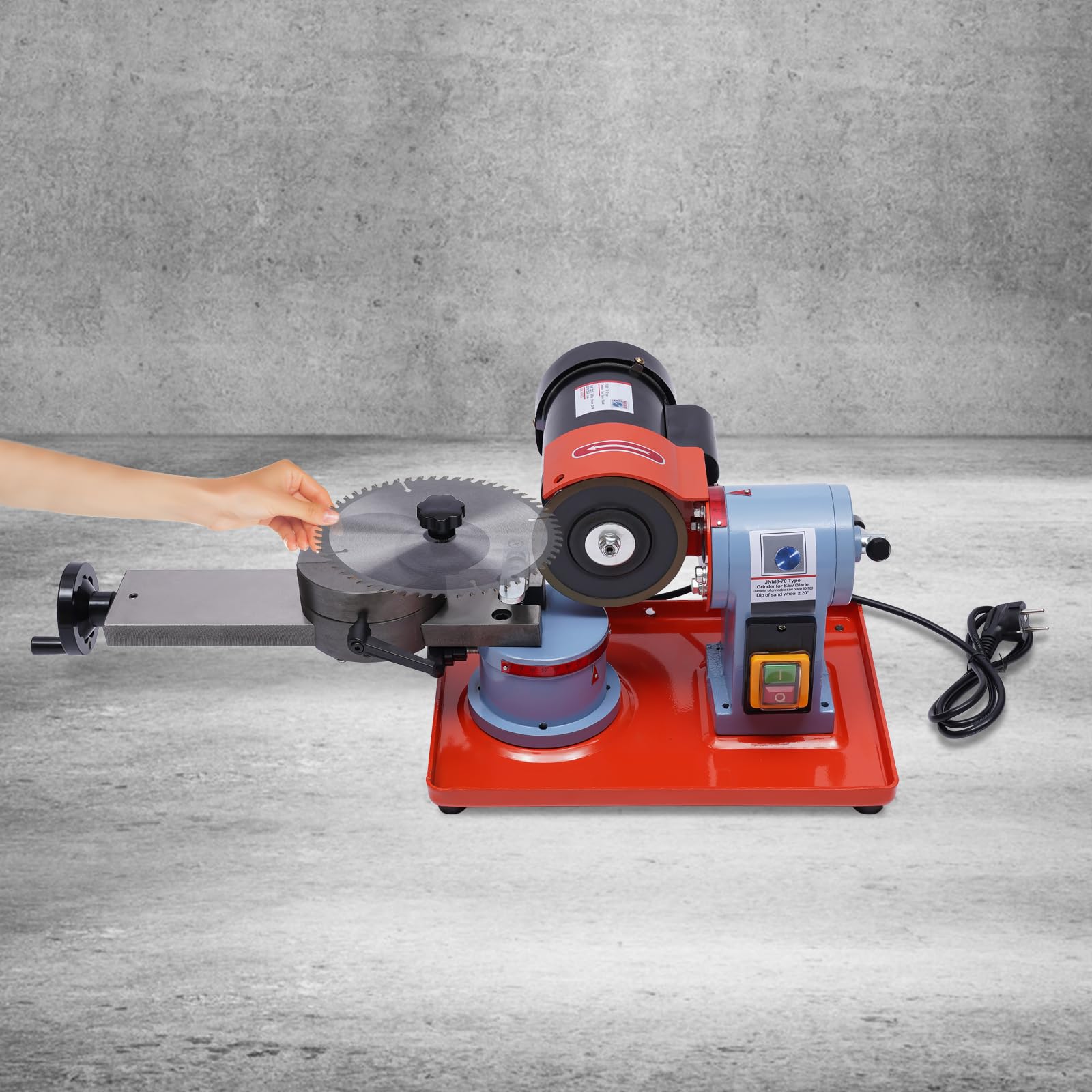 MINRS Ostrzałka do piły tarczowej 250 W, 80-700 mm, do brzeszczotów, do pił z tworzywa sztucznego, drewna, stopu aluminium, 2850 obr./min 220 V