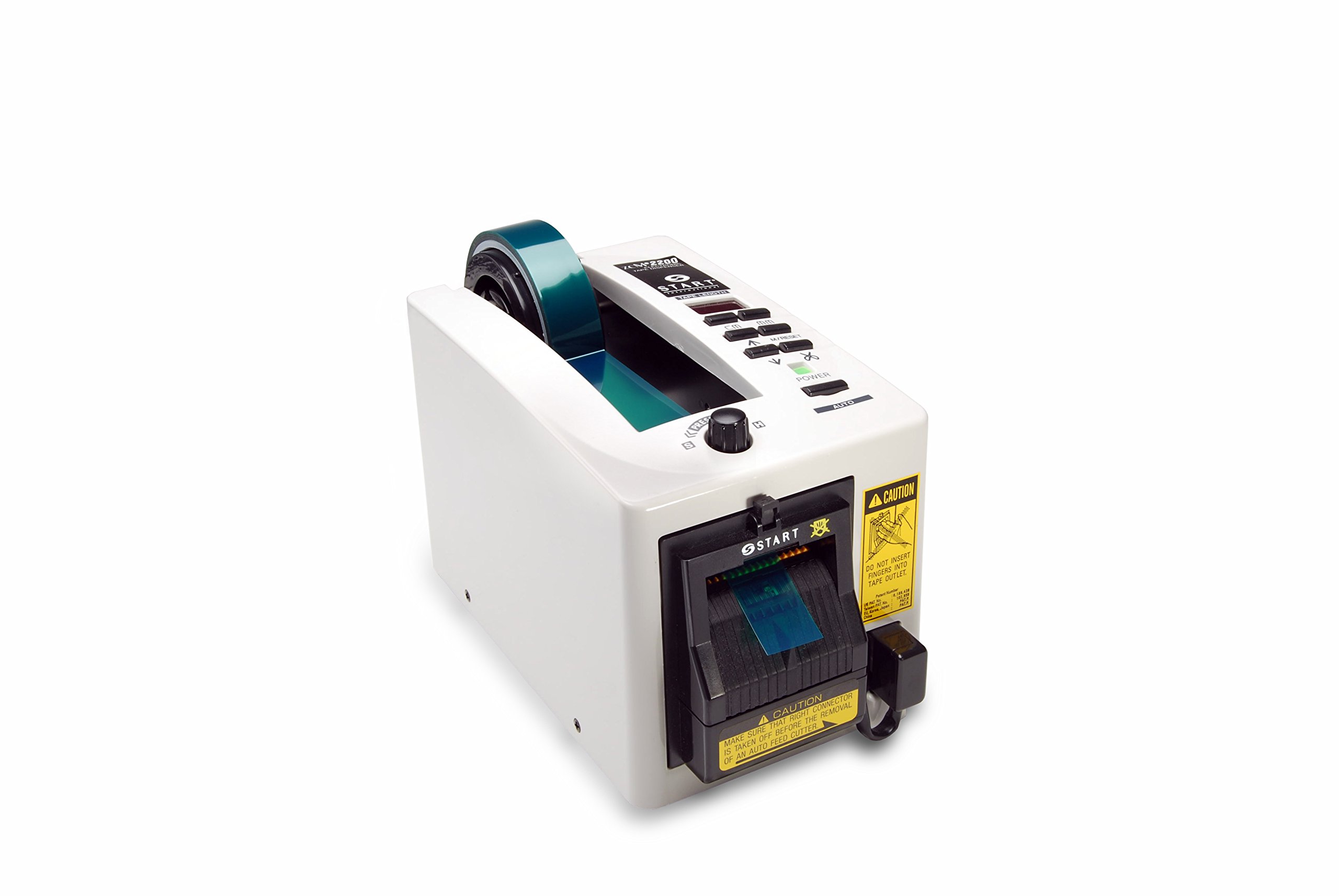 ZCM2200-2EU Dispenser elettrico nastro con testa di taglio protetta e tre lunghezze di nastro programmabili, Largh. max nastro 51 mm