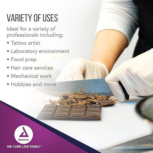 Miniatura 5 de Dynarex Safe-Touch Disposable Latex Exam Gloves, Powder-Free for Healthcare, Industrial and SalonSpa, Bisque, 100 Count (L)