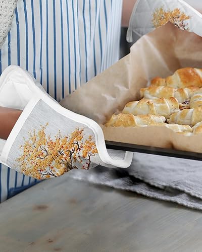 Miniatura 20 de Juego de 3 agarraderas de tela de toalla para cocina, antideslizante y aislante de calor, juego de 3 macetas con bolsillo, guantes gruesos