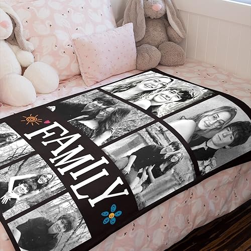 Miniatura 2 de Mantas personalizadas con fotos, manta de Navidad regalos para hombres, papá, bebé, mujer, mamá, niñas, regalo personalizado para parejas, regalo de