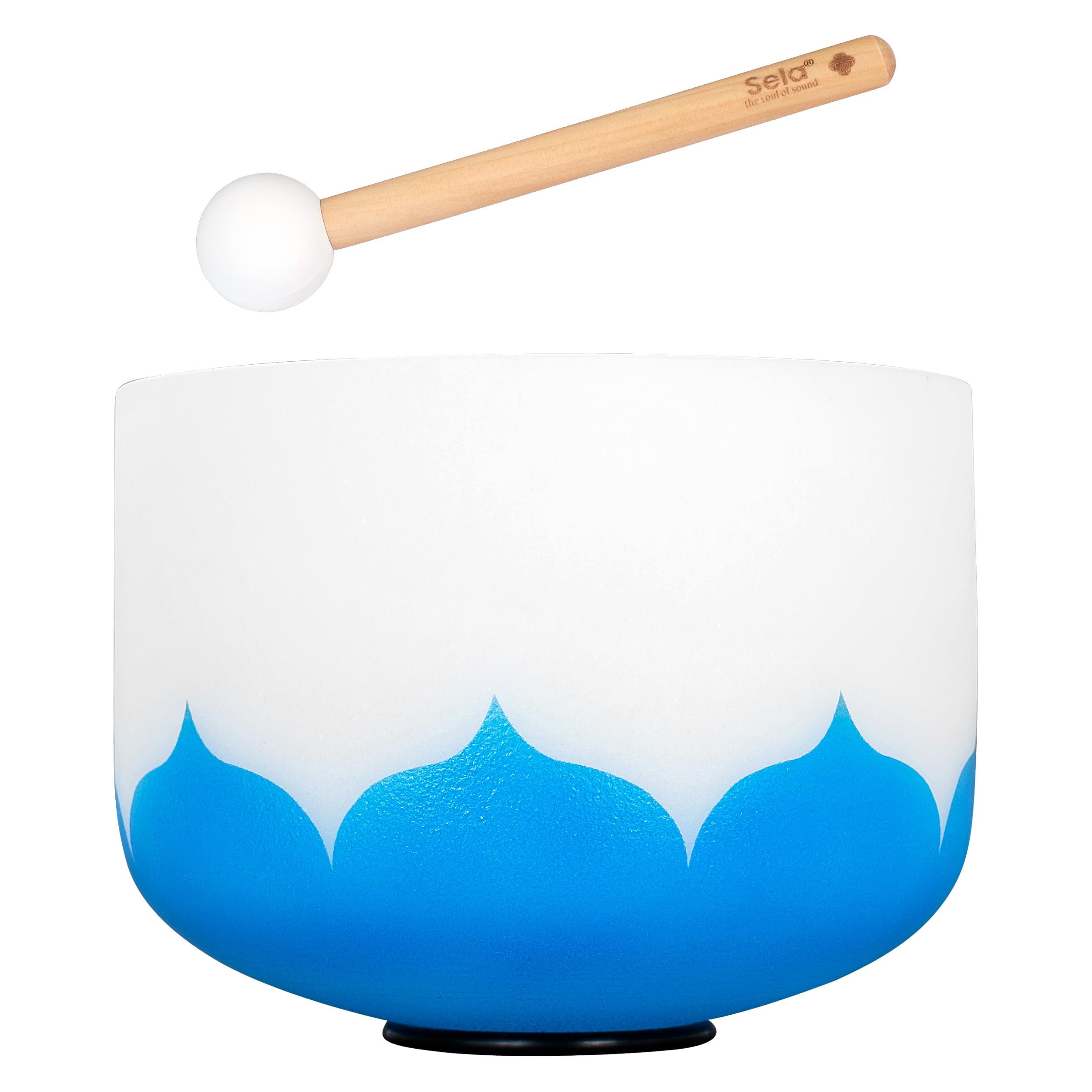10 Inch Crystal Singing Bowl Set Lotus 432Hz G - Blue (Throat Chakra)