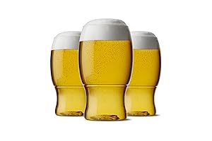 TOSSWARE Crystal Clear Unbreakable 18oz Plastic Beer Pint Glasses