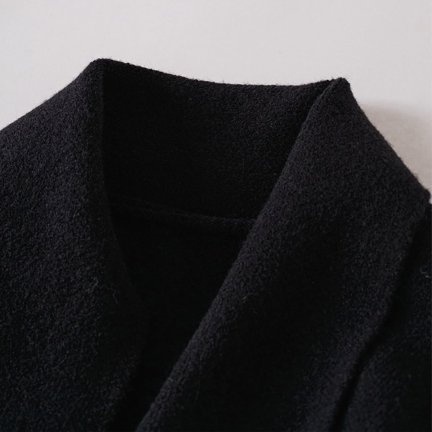 CHICWISH Women Wrap Scarf-Collar Open Front Knit Coat Fall Winter Fashion Long Sleeve Solid Knit Elegant Peacoat - Image 6