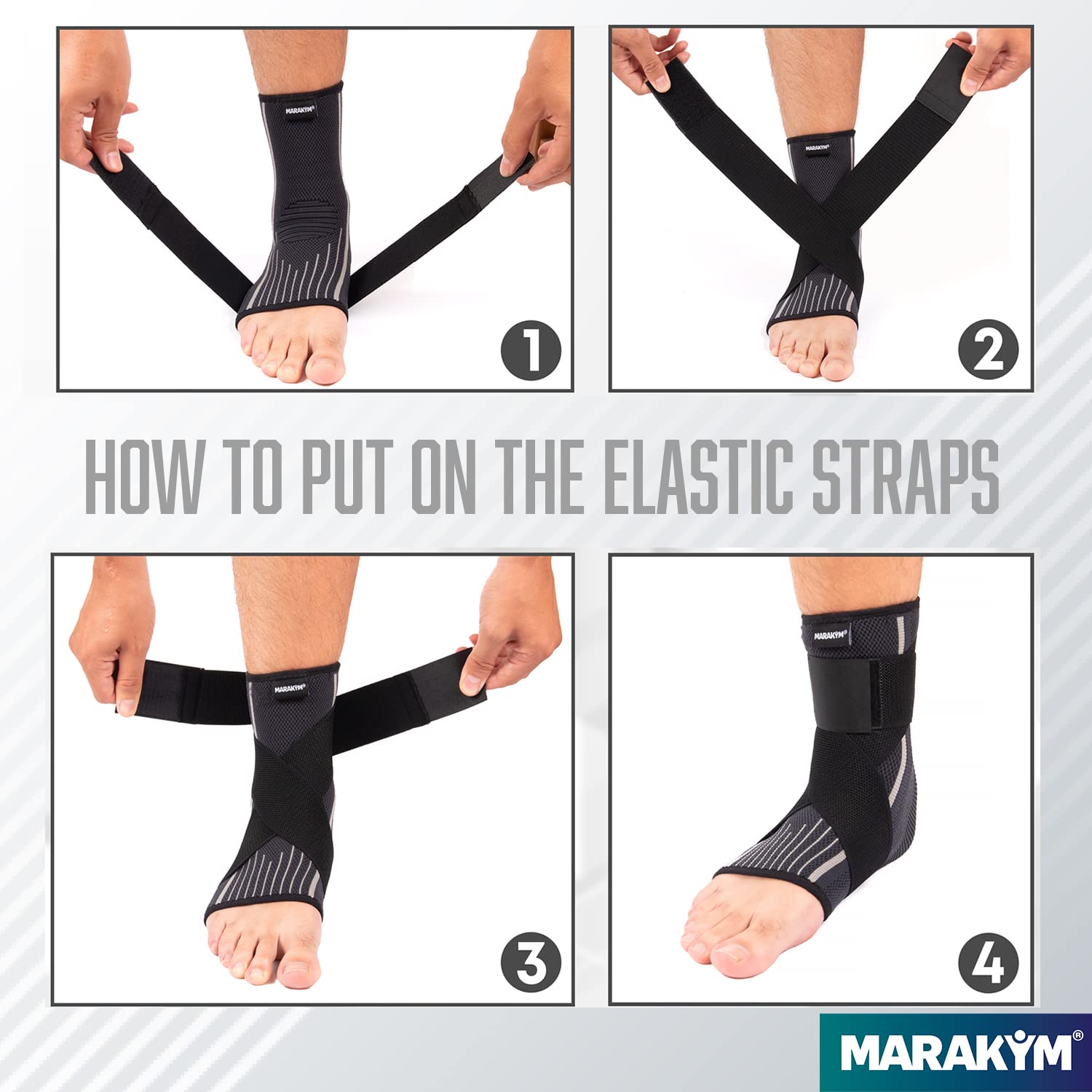 Premium Compression Calcetines para hombres y mujeres - Envoltura médica de compresión para el tobillo - Mangas de soporte para la prevención de lesiones y el alivio del dolor - Paquete de 2