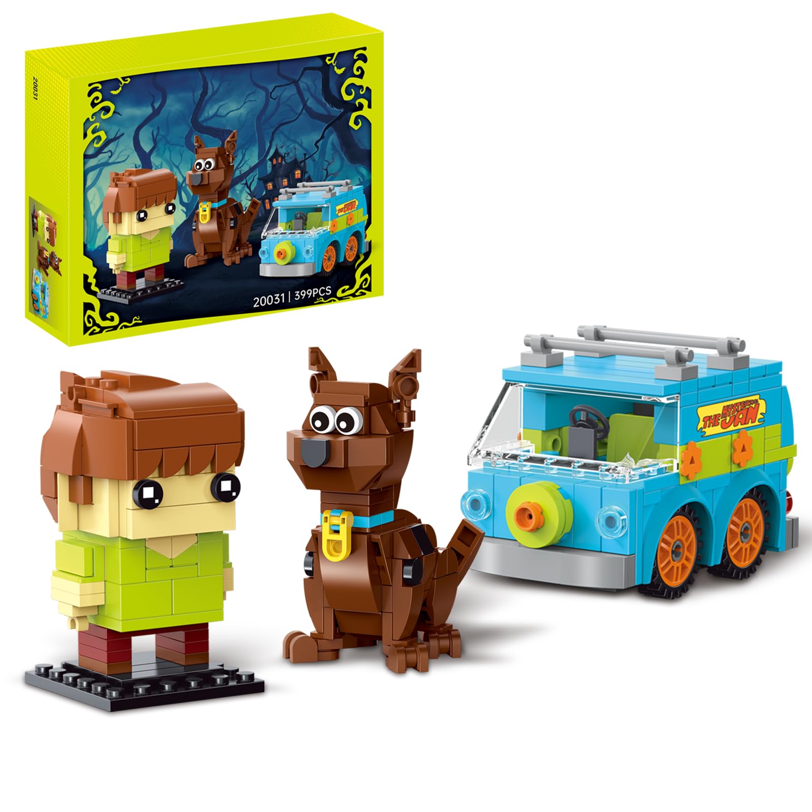 Halloween Horror Action Figure Building Toys Compatible with Lego for Adults,Christmas Decor Toy Car for Moive Fan,Ideas Gift for Kids 8-14 Years and