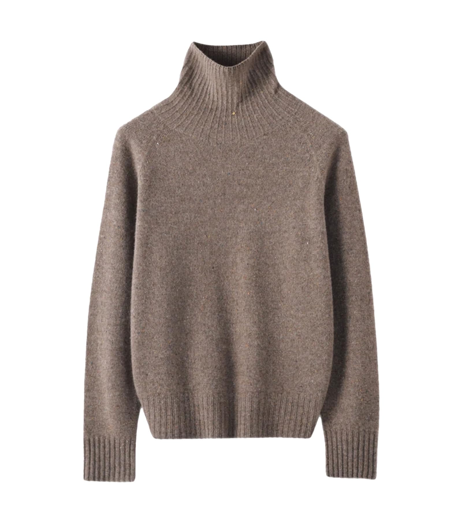 Maglione invernale da donna a collo alto in cashmere, stile raglan casual, abbigliamento spesso e caldo, lavorato a maglia in lana merino