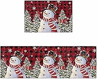 Vista 12 de Alfombras de cocina de Navidad, absorbentes, antideslizantes, para piso, muñeco de nieve, rojo y negro, a cuadros, alfombras y tapetes pequeños